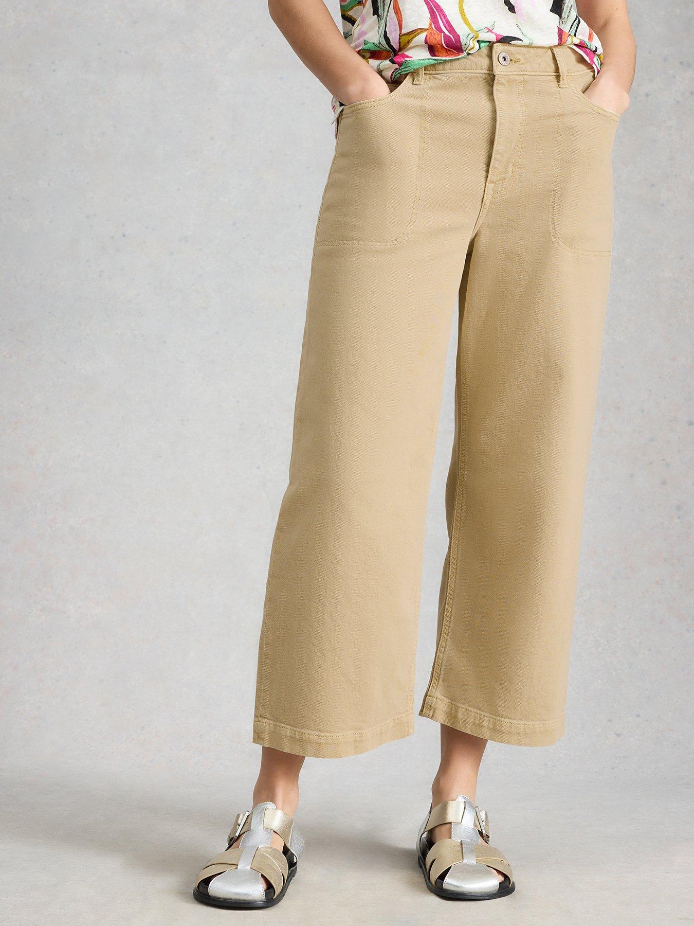 Image 1 of 6 of White Stuff Tia Wide Leg Crop Jean