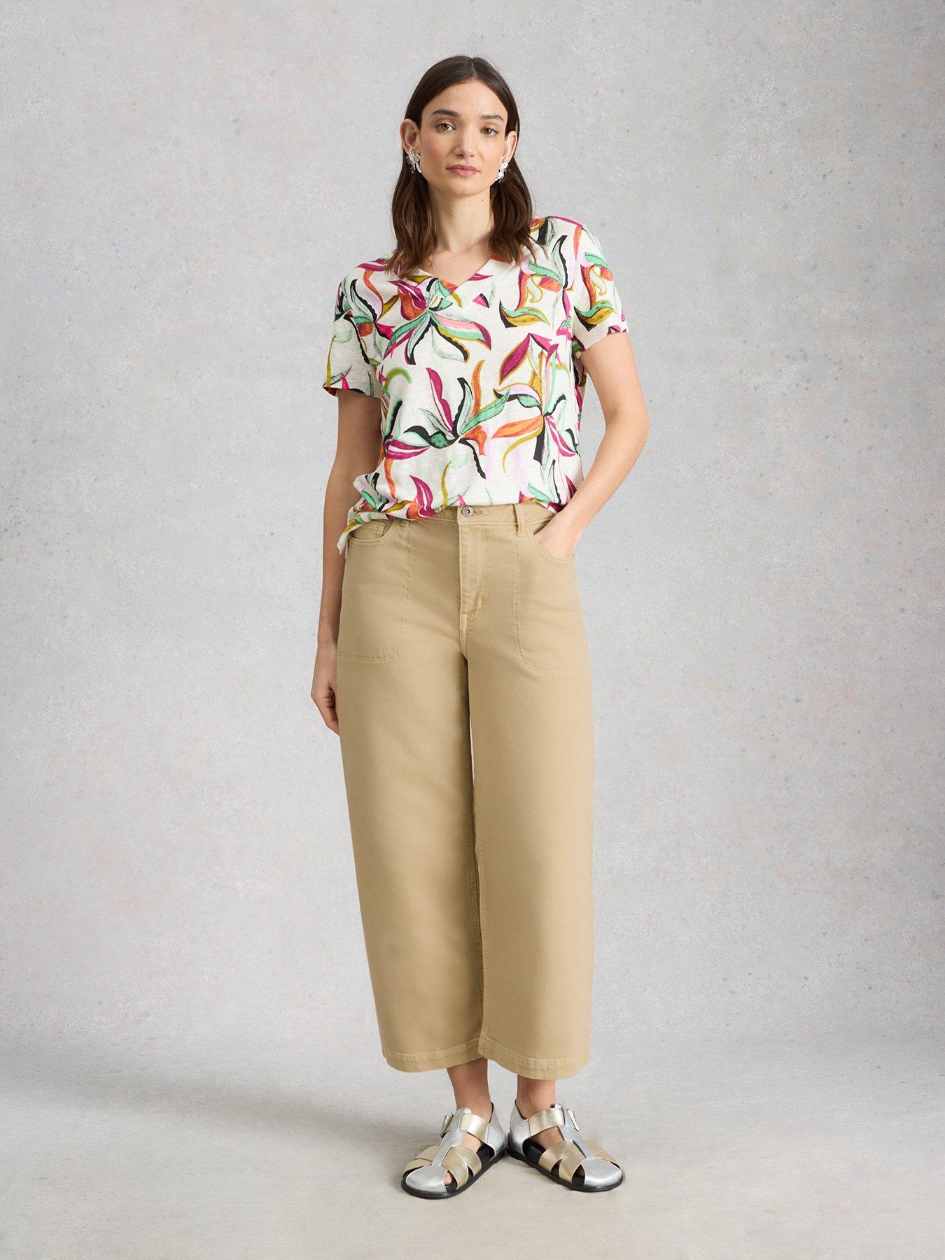 Image 3 of 6 of White Stuff Tia Wide Leg Crop Jean