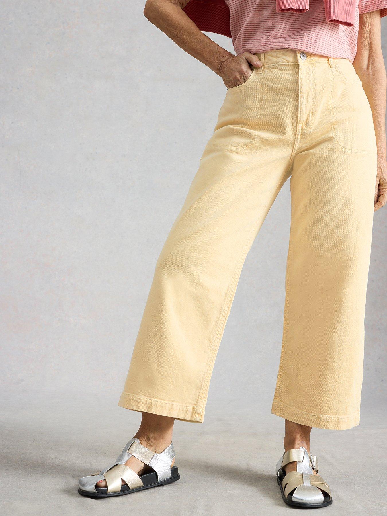 Image 1 of 6 of White Stuff Tia Wide Leg Crop Jean