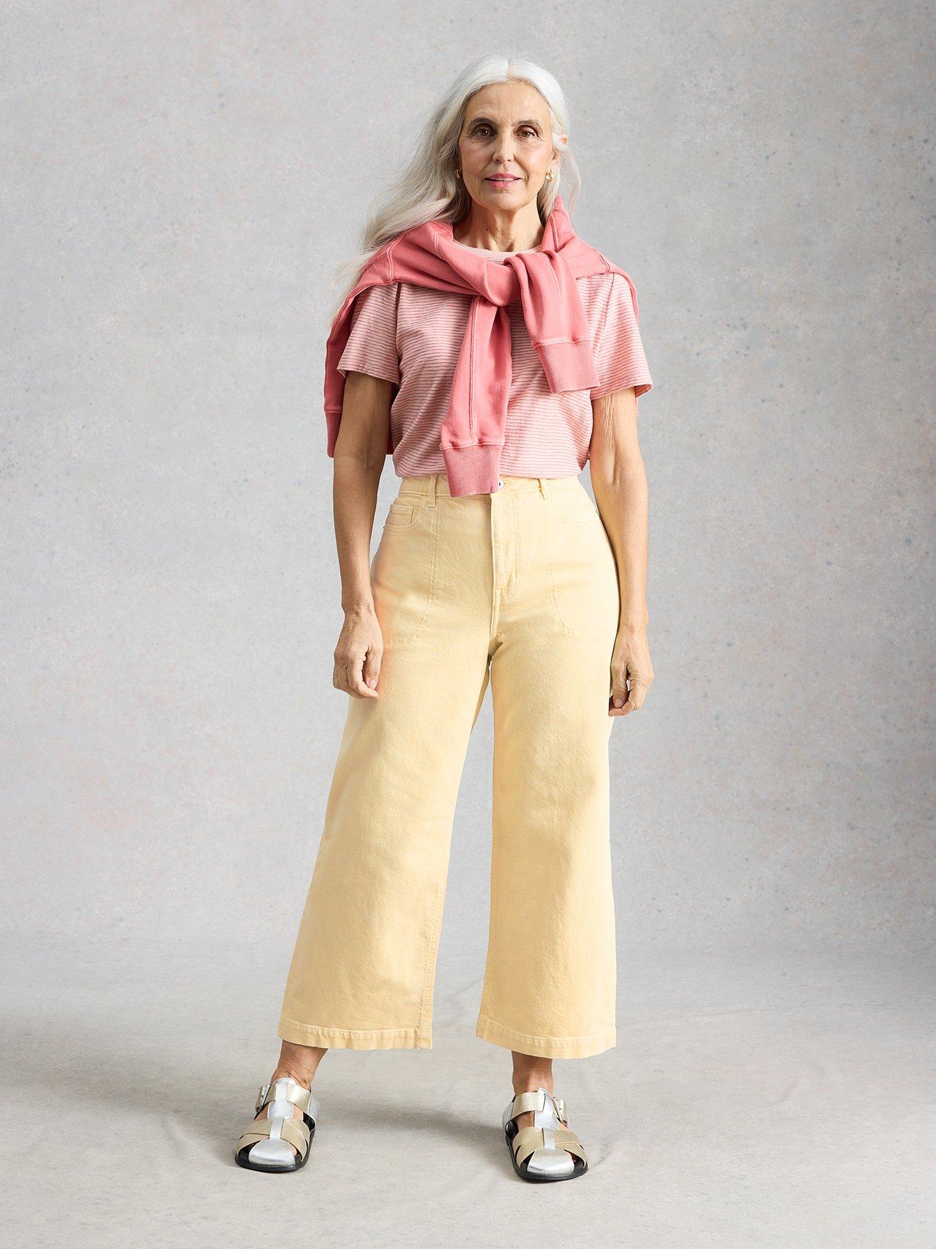 Image 3 of 6 of White Stuff Tia Wide Leg Crop Jean