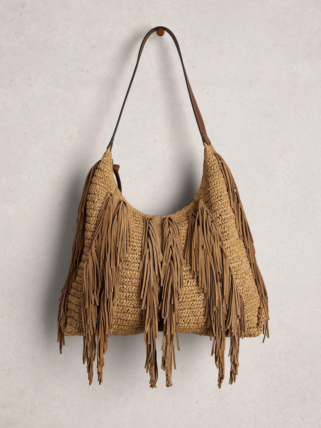 Image 3 of 4 of White Stuff Tara Tassel Shoulder Bag - Beige