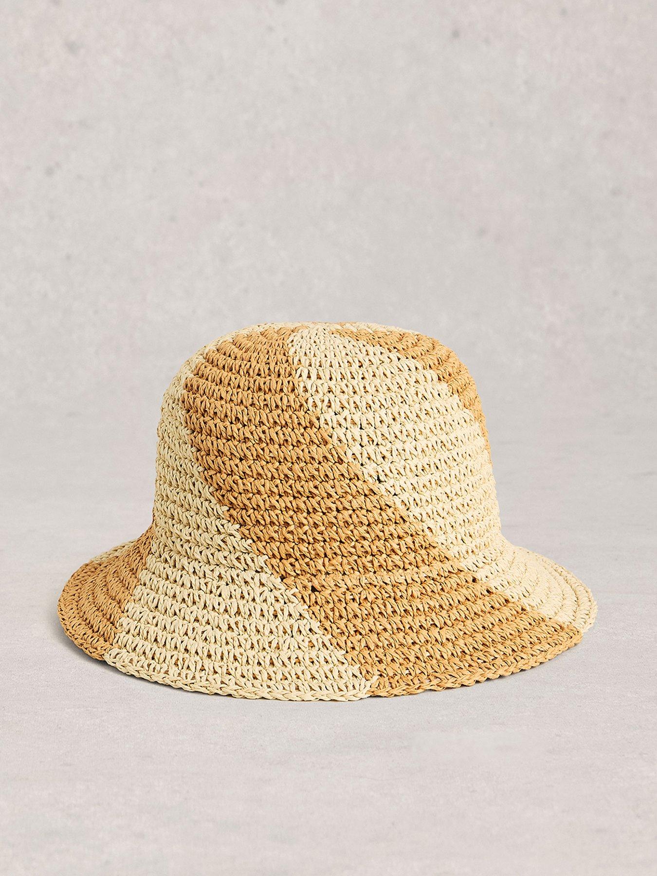 White Stuff Crochet Swirl Bucket Hat