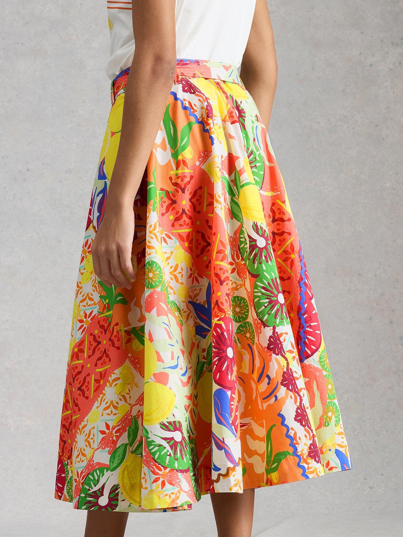 Image 2 of 6 of White Stuff Darcie Midi Skirt - Yellow