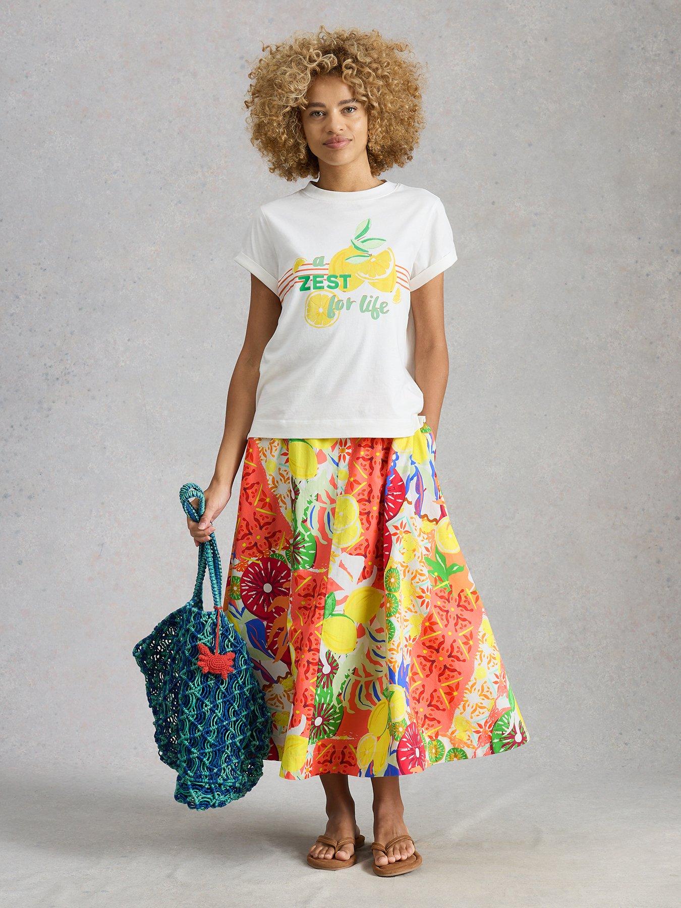 Image 3 of 6 of White Stuff Darcie Midi Skirt - Yellow