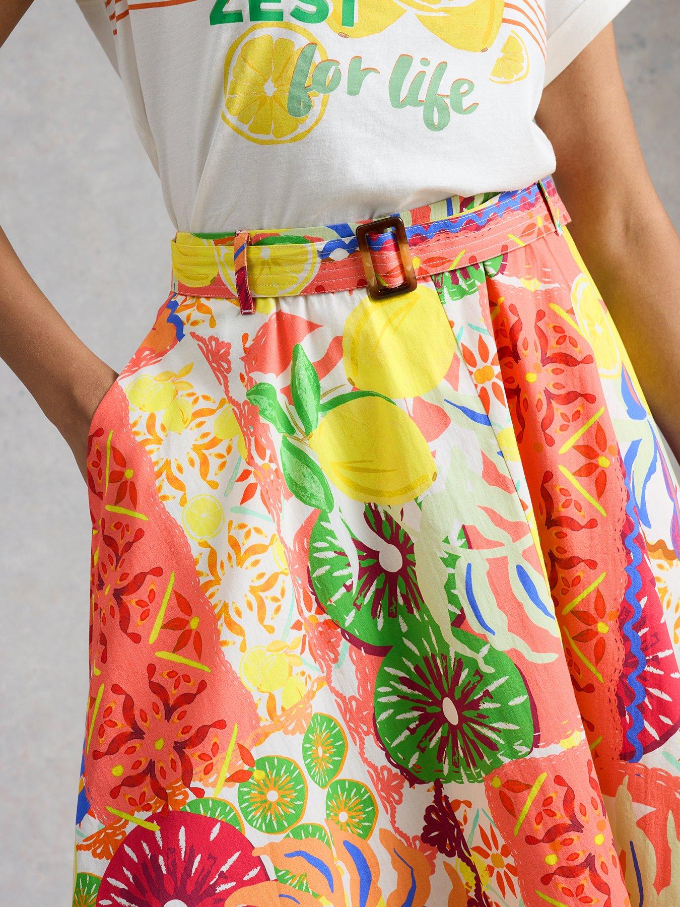 Image 4 of 6 of White Stuff Darcie Midi Skirt - Yellow