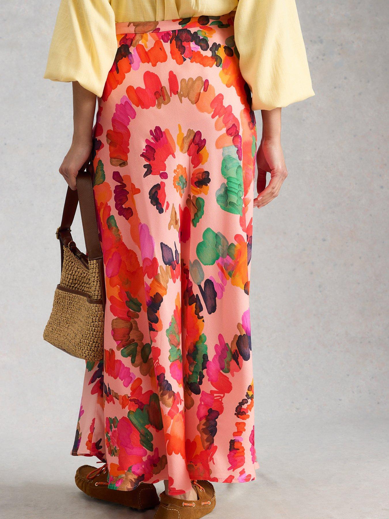 Image 2 of 6 of White Stuff Hope Bias Cut Maxi Skirt - Pink