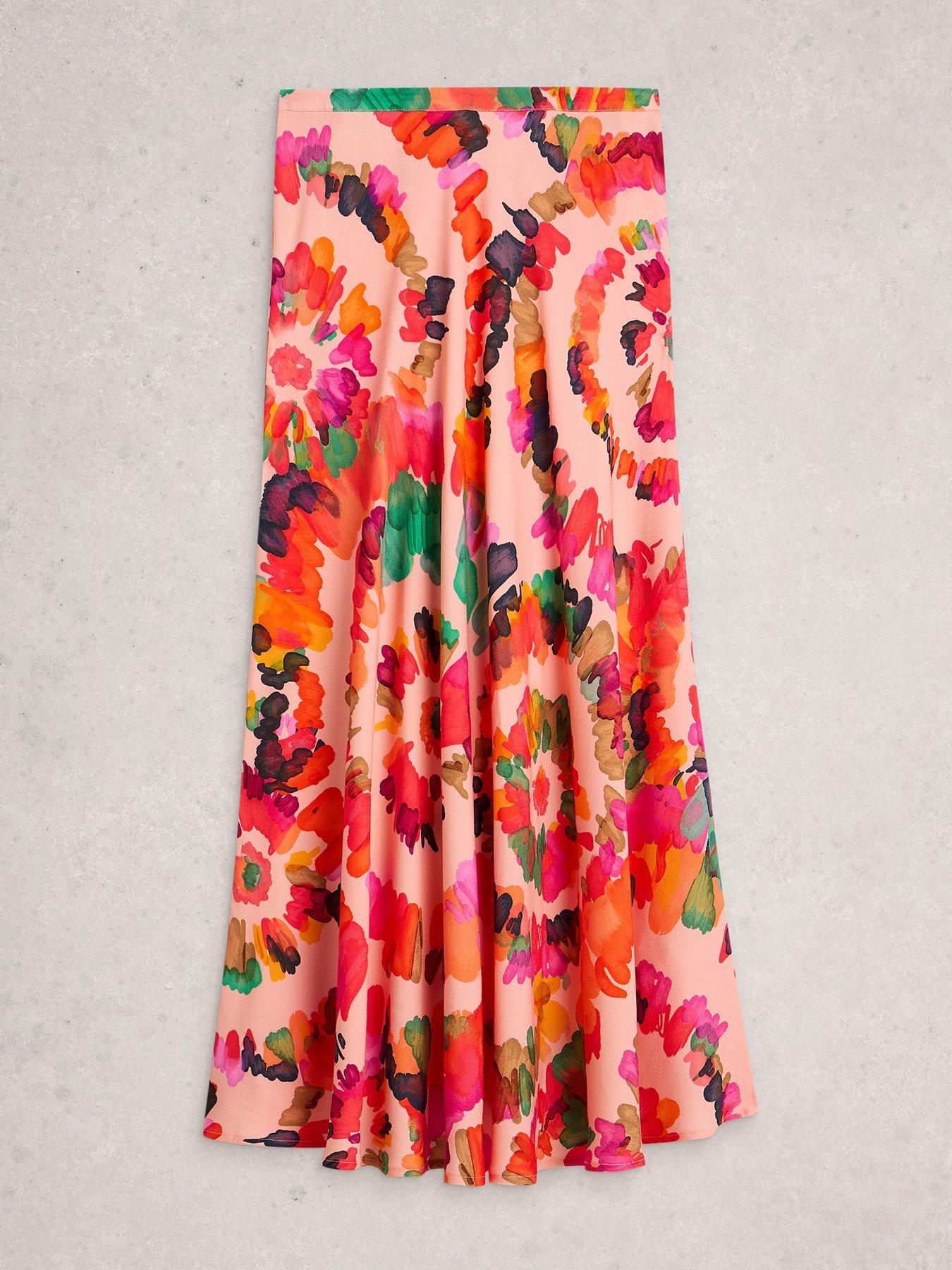 Image 5 of 6 of White Stuff Hope Bias Cut Maxi Skirt - Pink