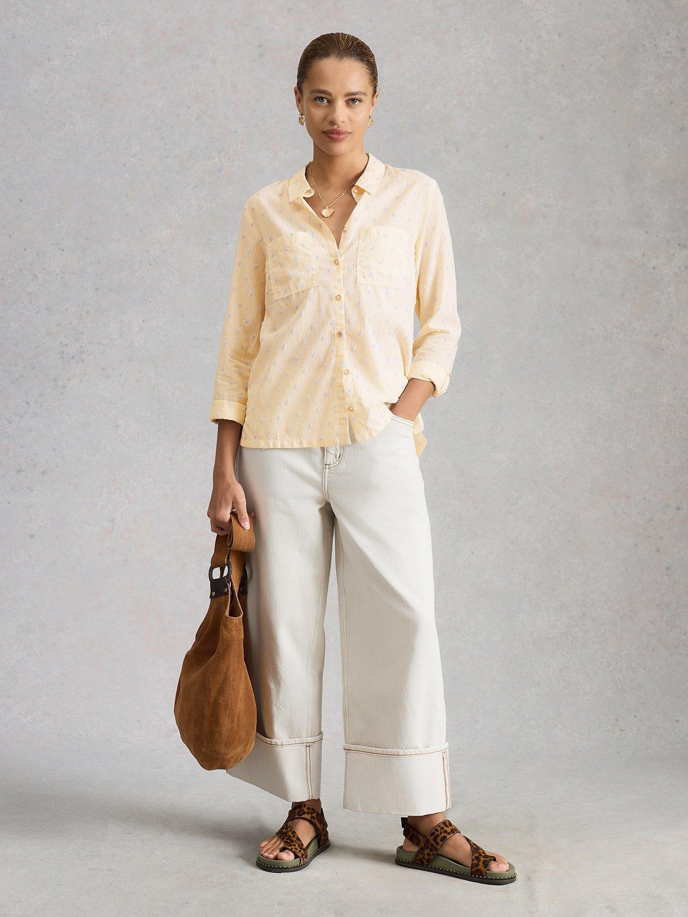 Image 3 of 6 of White Stuff Sophie Cotton Shirt - Yellow