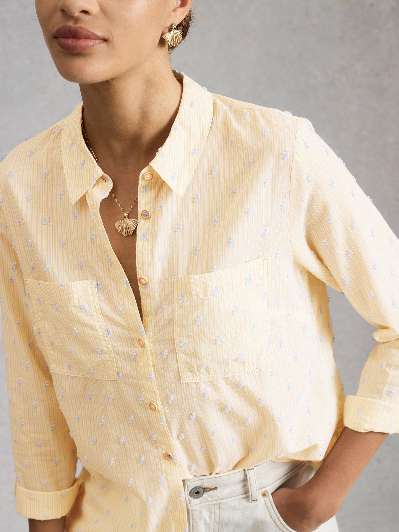 Image 4 of 6 of White Stuff Sophie Cotton Shirt - Yellow