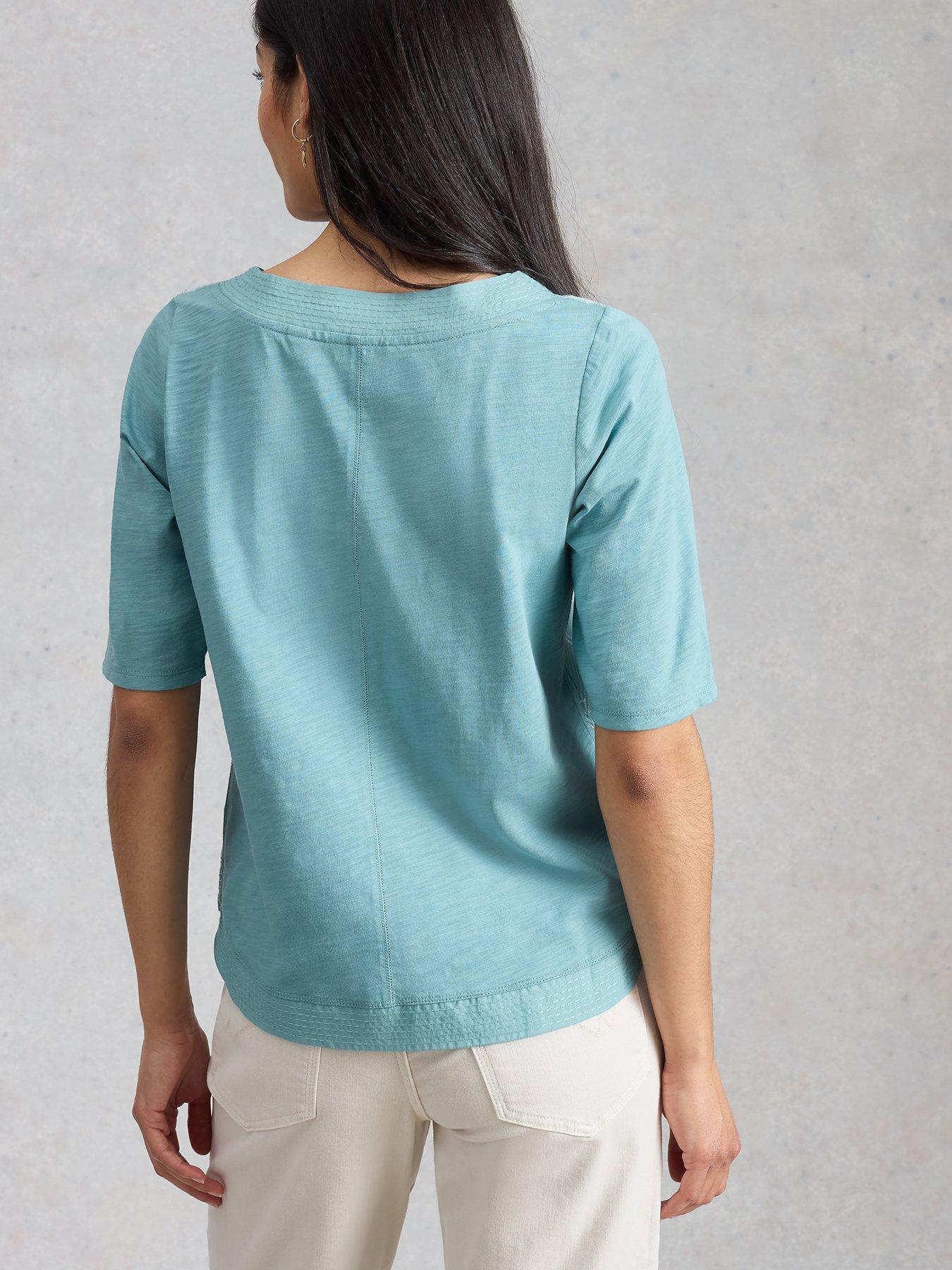 Image 2 of 6 of White Stuff Weaver Broderie Tee