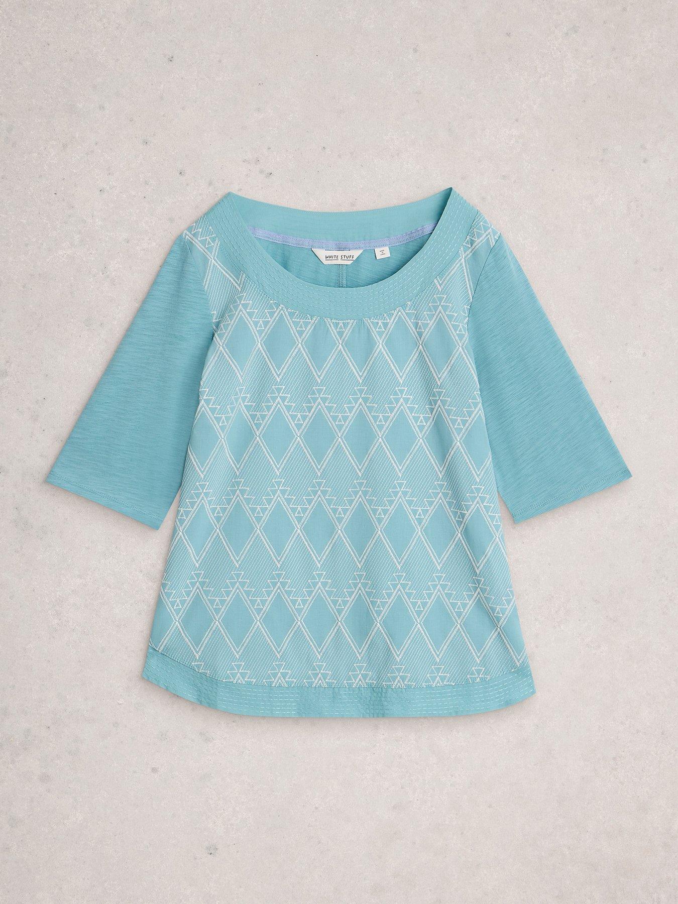 Image 5 of 6 of White Stuff Weaver Broderie Tee