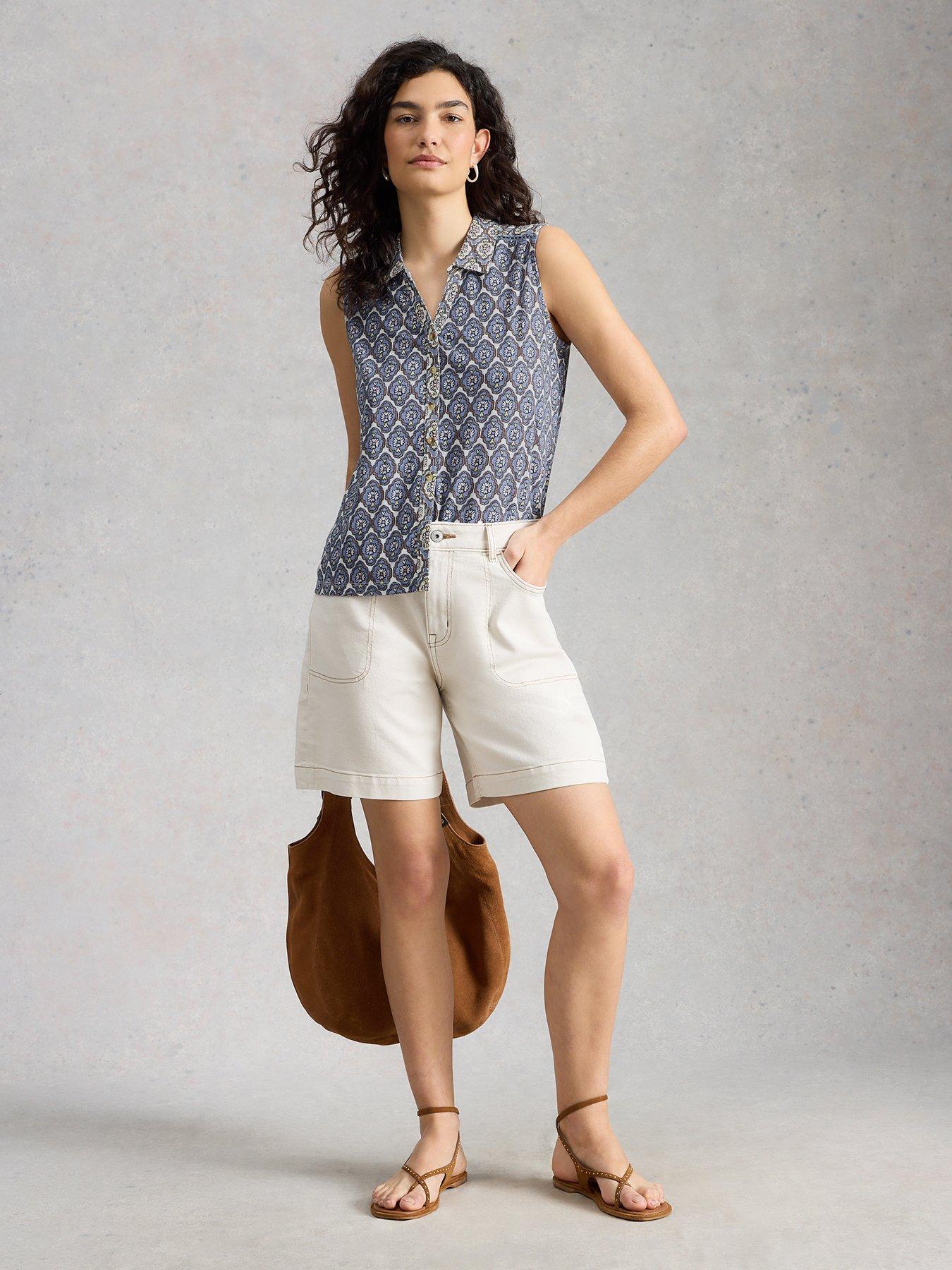 Image 3 of 6 of White Stuff Amy Sleeveless Shirt