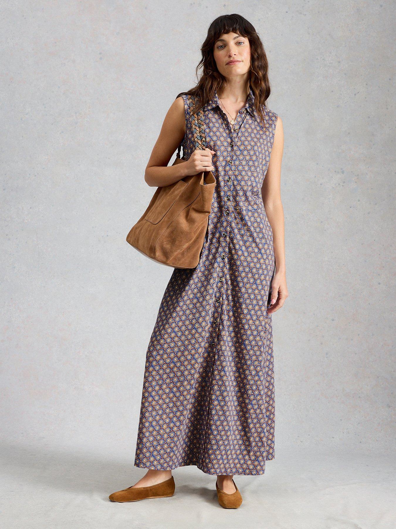 White Stuff Rua Maxi Jersey Shirt Dress