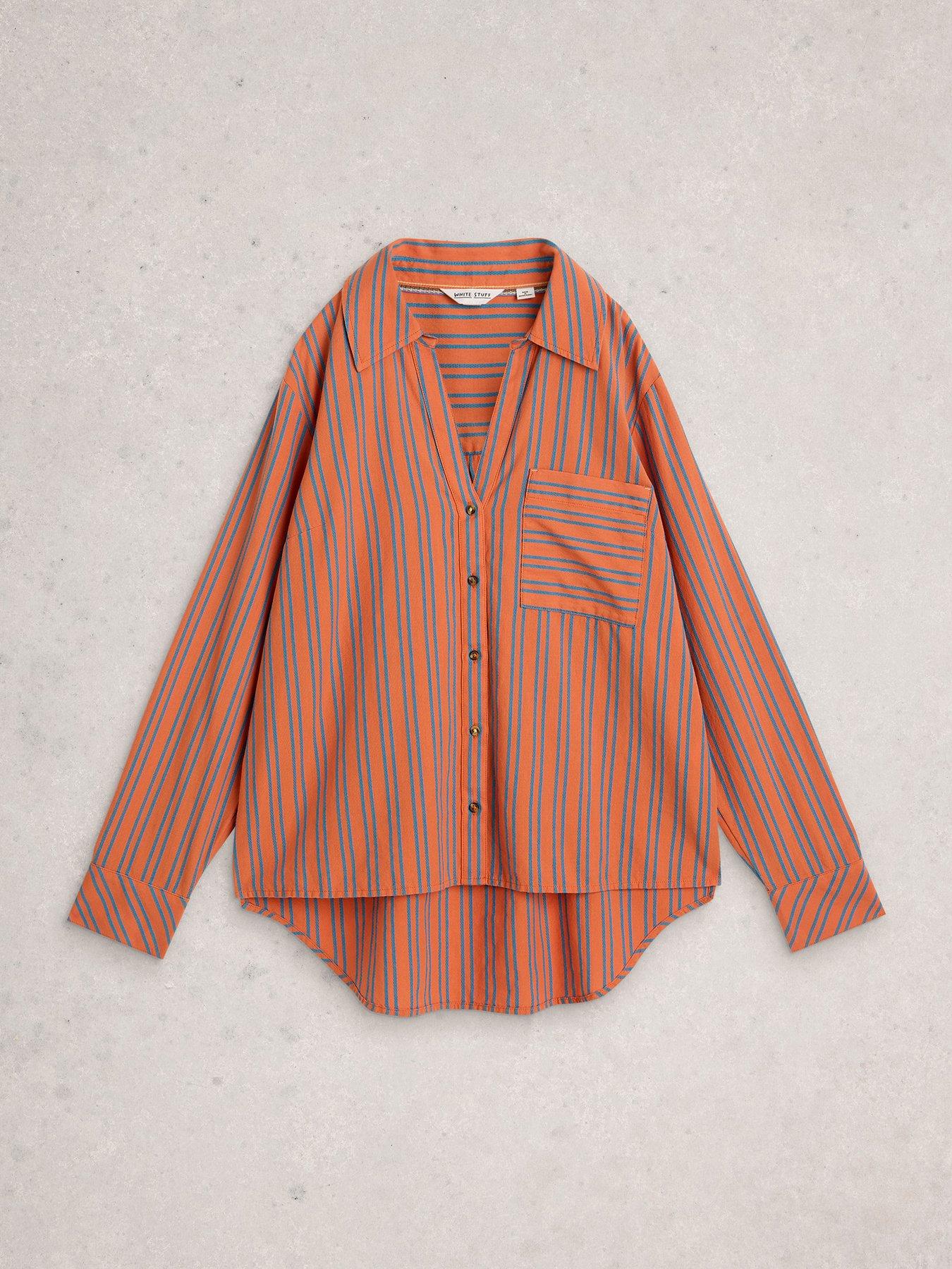 Image 5 of 6 of White Stuff Sadie Boyfriend Shirt - Orange