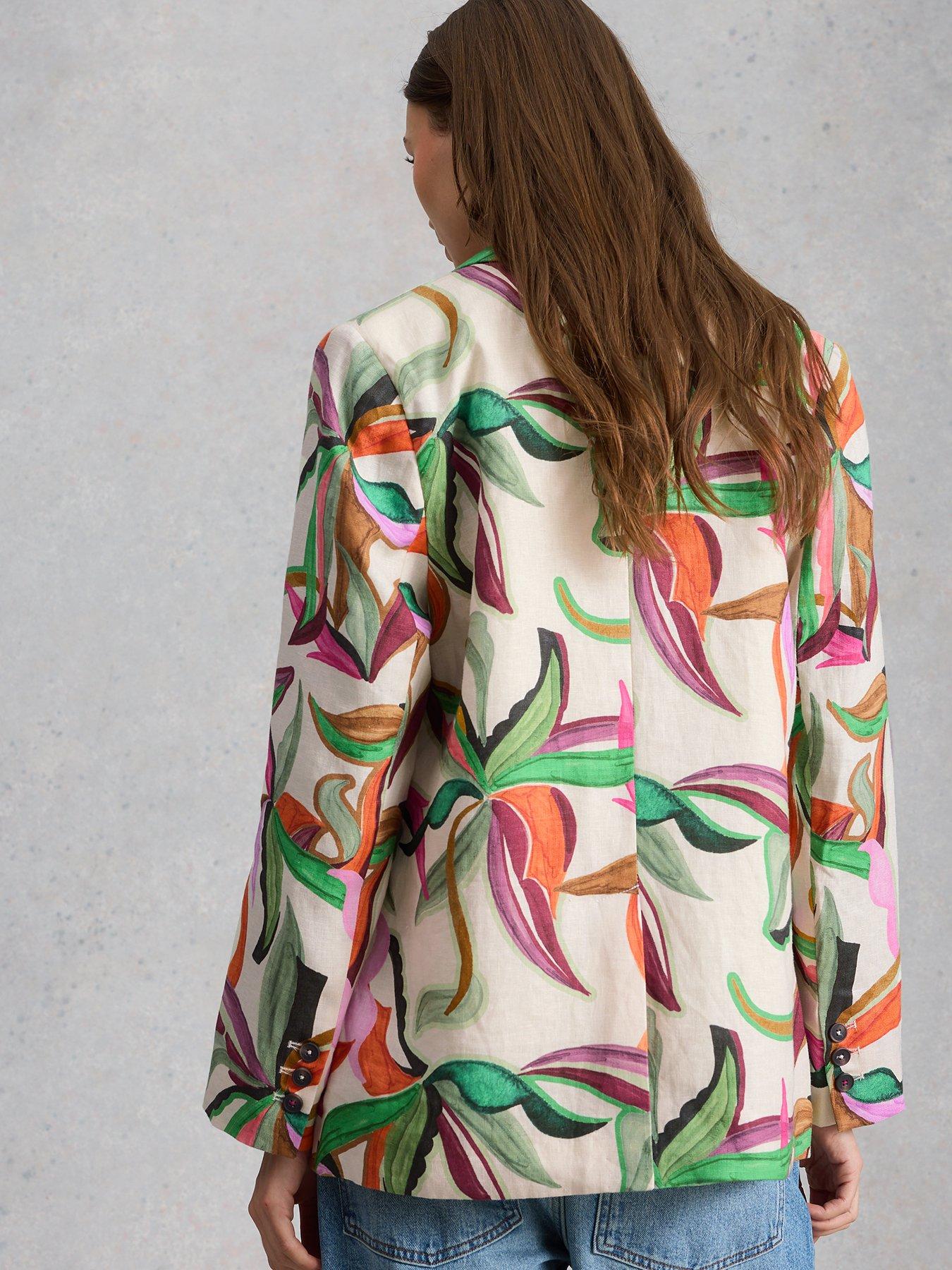 Image 2 of 6 of White Stuff Sasha Linen Blazer - Beige