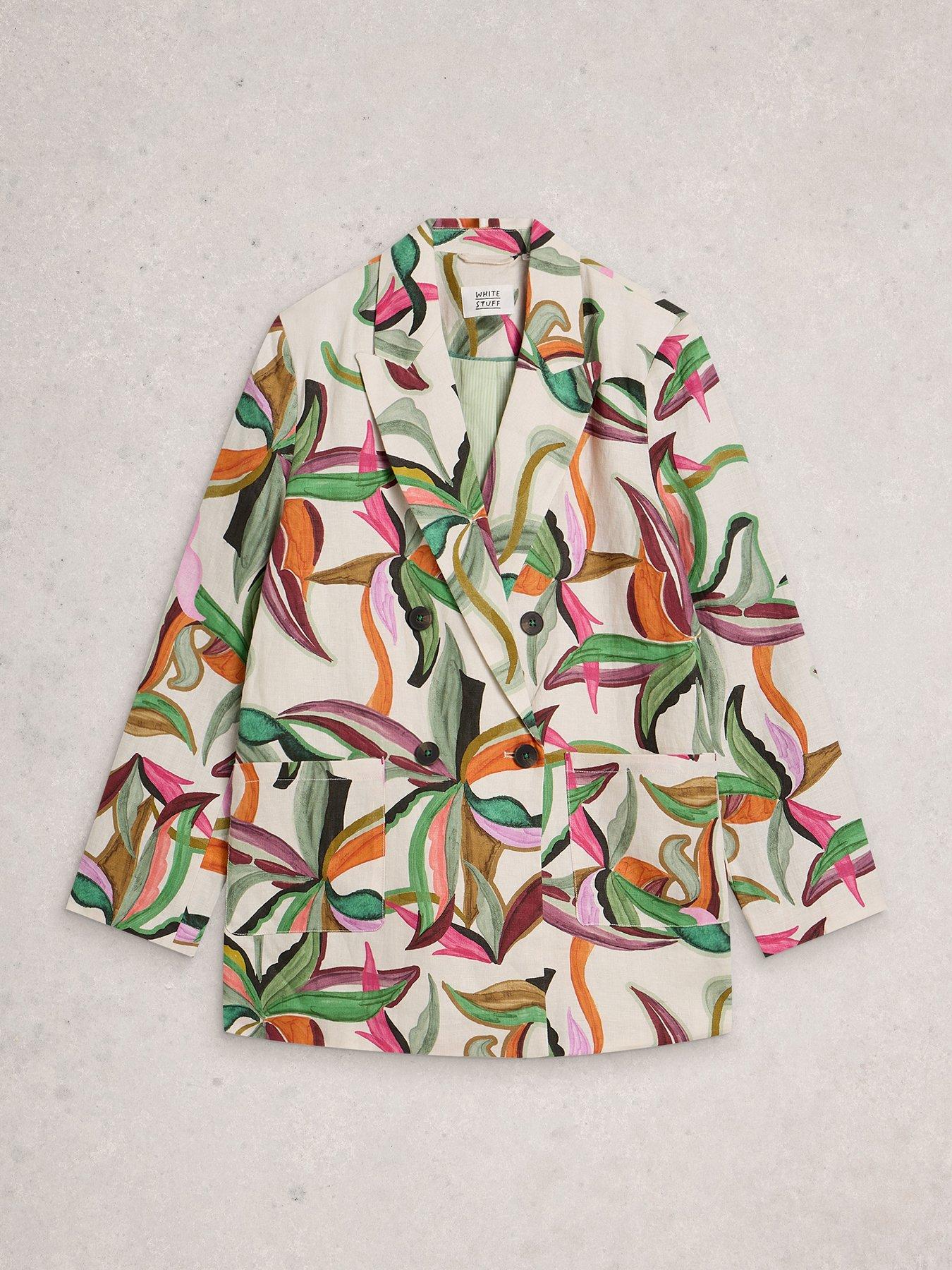 Image 5 of 6 of White Stuff Sasha Linen Blazer - Beige