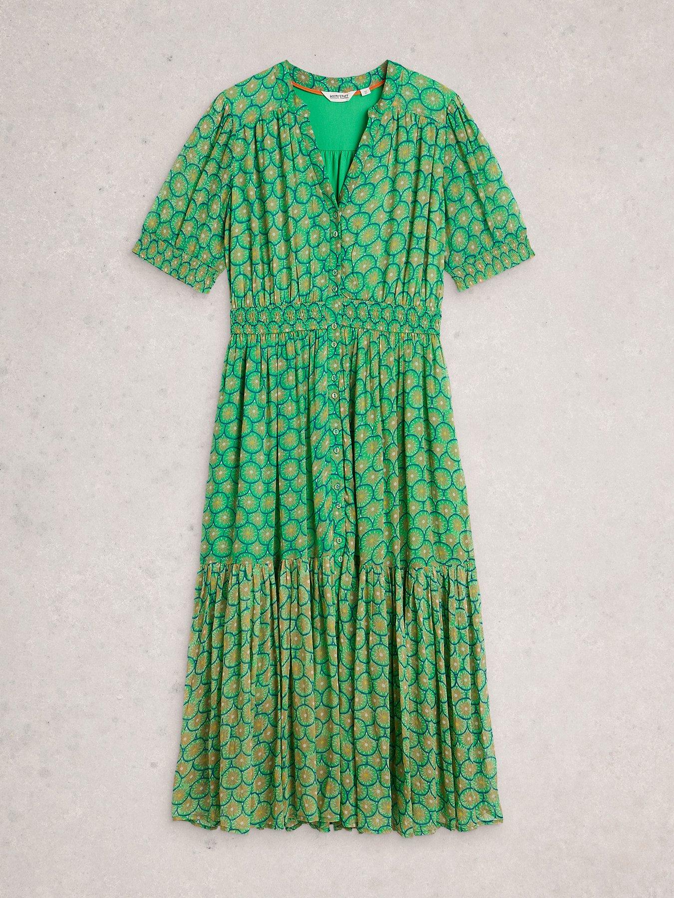 Image 5 of 6 of White Stuff Yuki Midi Dress - Green