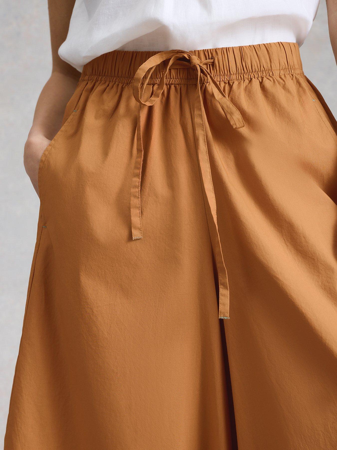 Image 4 of 6 of White Stuff Lauryn Poplin Wide Leg Crop