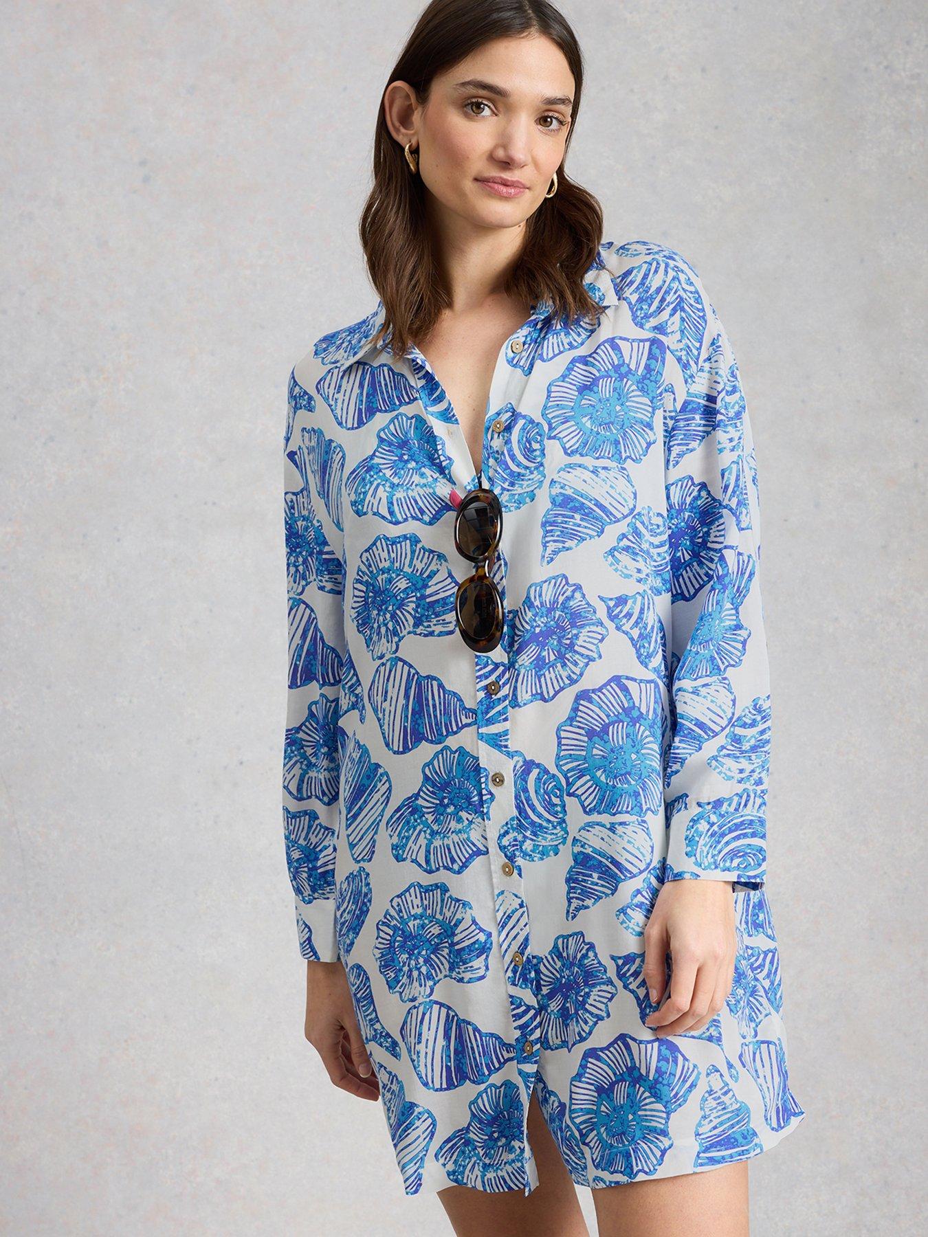 Image 1 of 6 of White Stuff Suzie Beach Shirt Dress