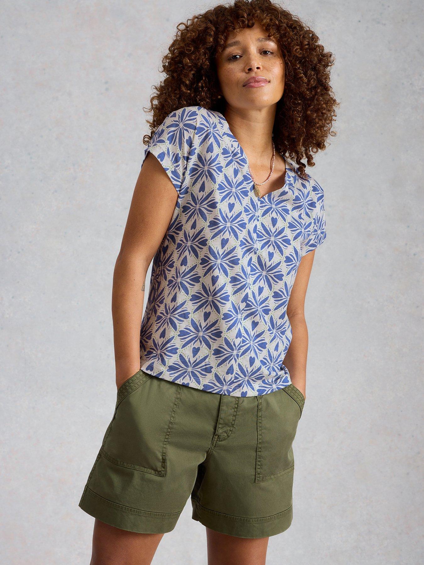 Image 1 of 6 of White Stuff Nelly Notch Neck Tee