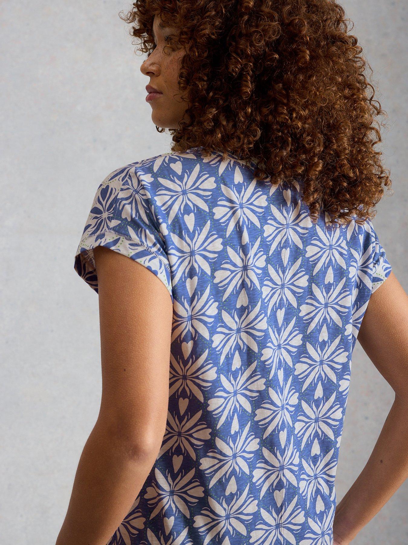 Image 2 of 6 of White Stuff Nelly Notch Neck Tee