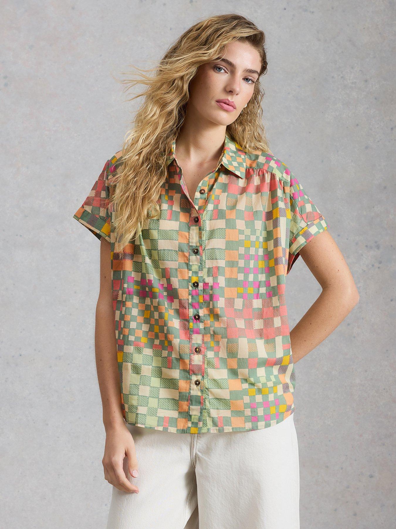 White Stuff Orla Button Through Shirt - Green