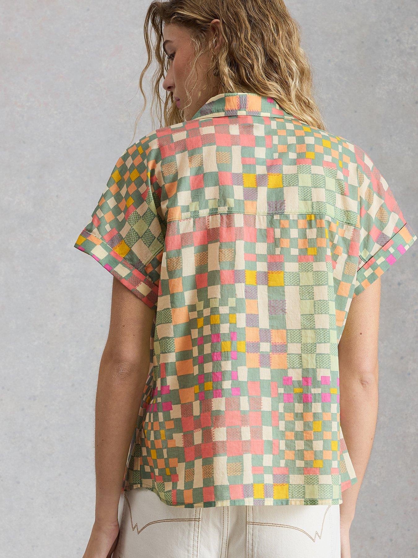 Image 2 of 6 of White Stuff Orla Button Through Shirt - Green