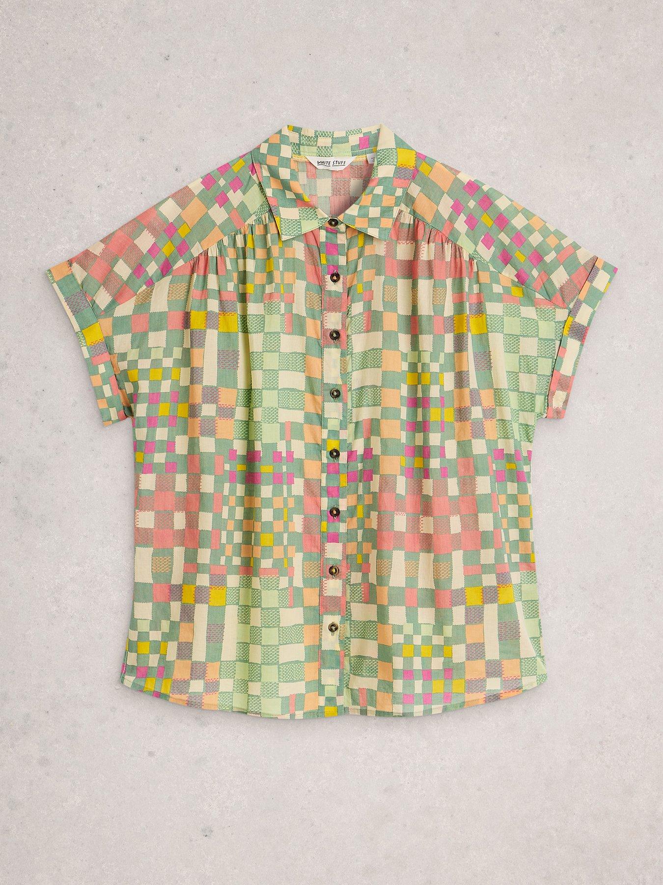 Image 5 of 6 of White Stuff Orla Button Through Shirt - Green