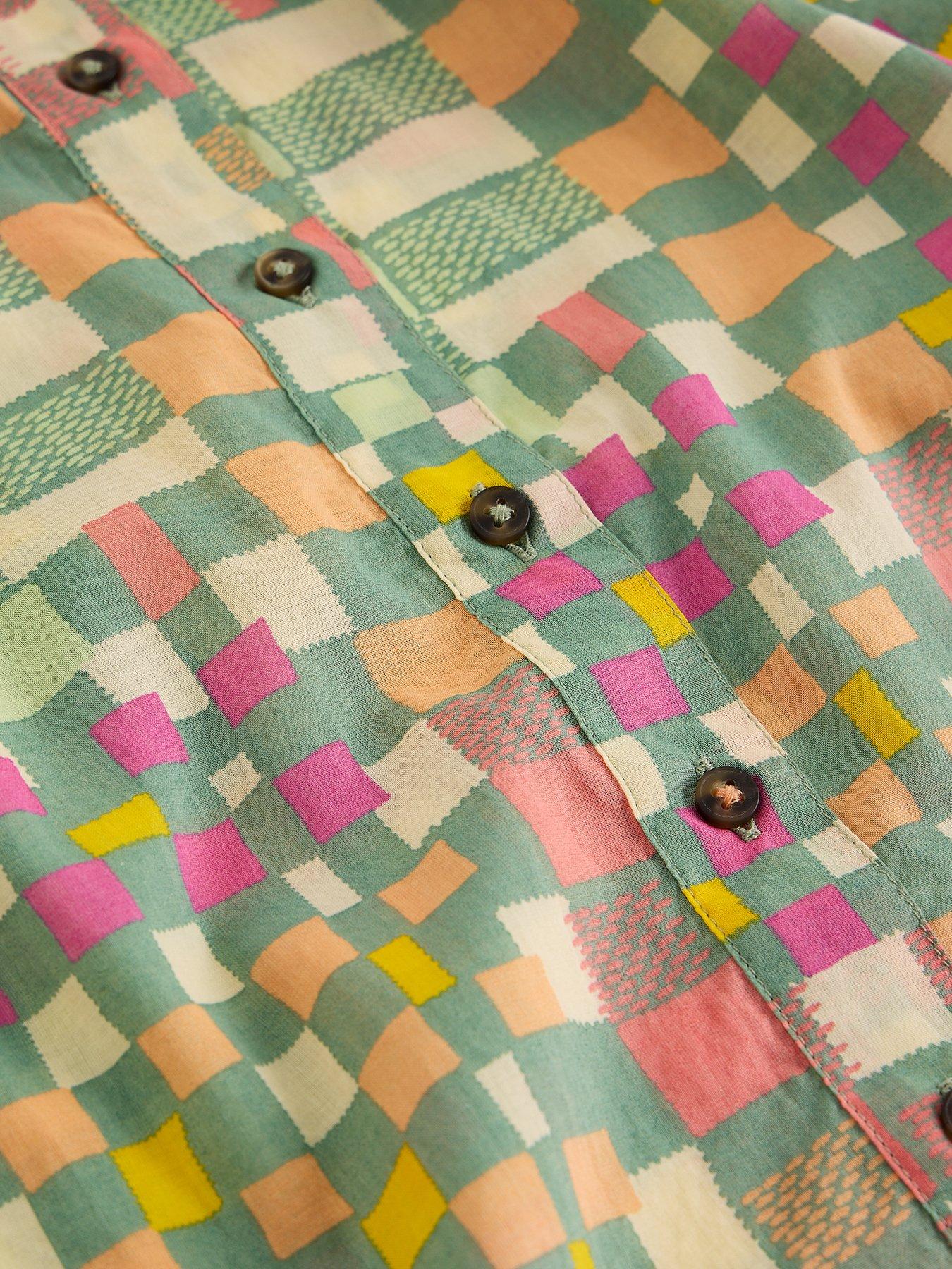 Image 6 of 6 of White Stuff Orla Button Through Shirt - Green