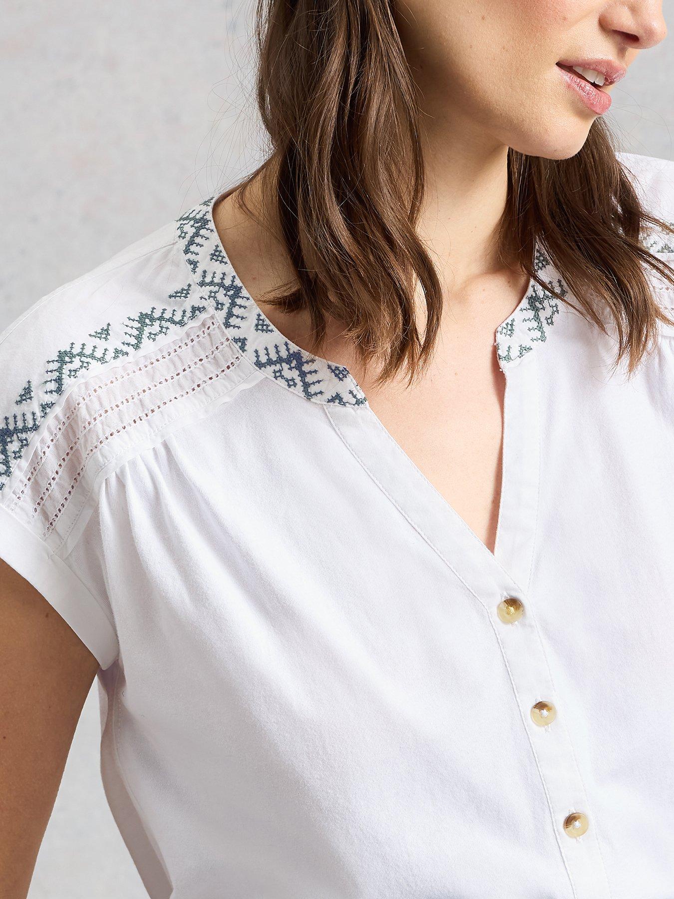 Image 4 of 6 of White Stuff Billie Button Shirt - White