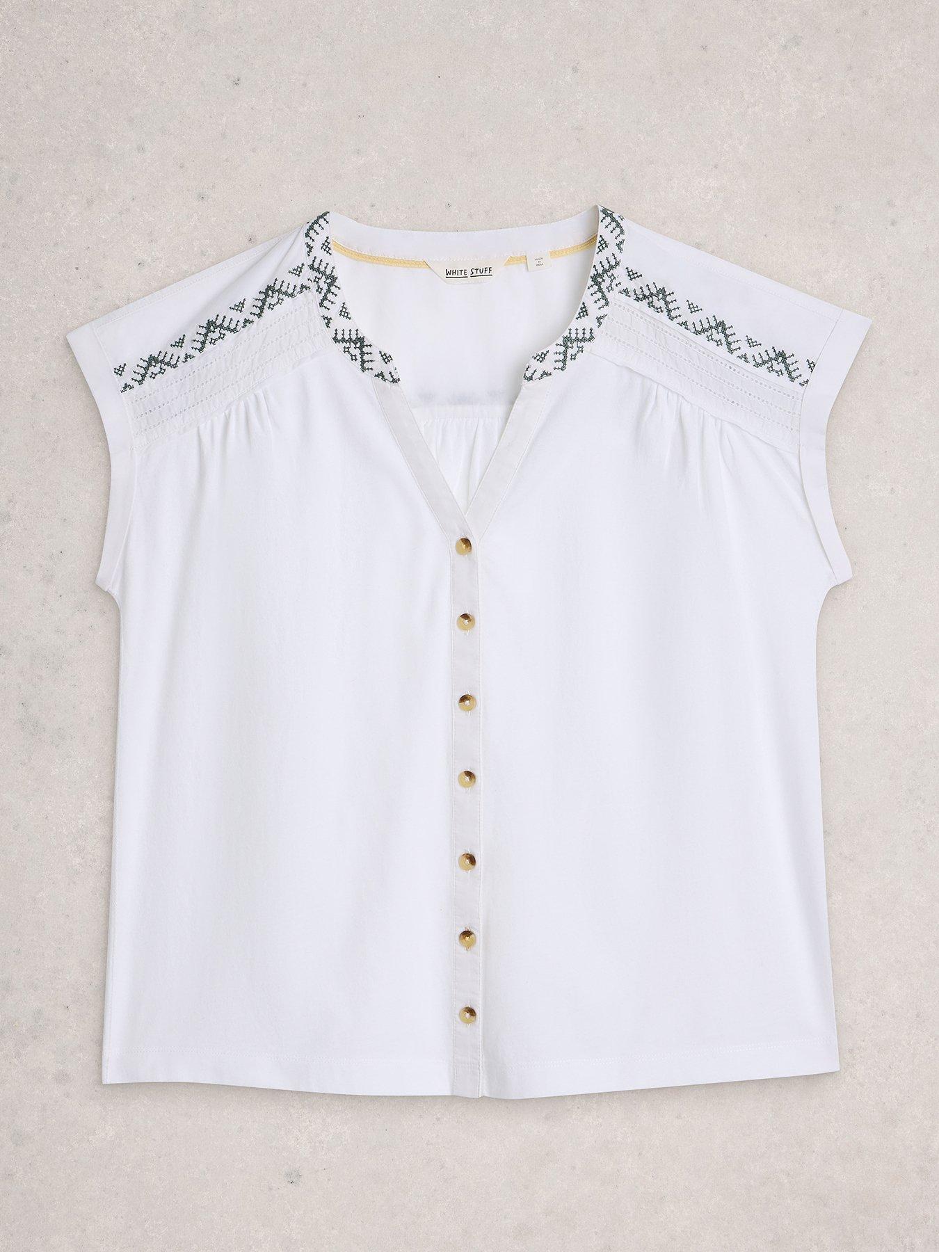 Image 5 of 6 of White Stuff Billie Button Shirt - White