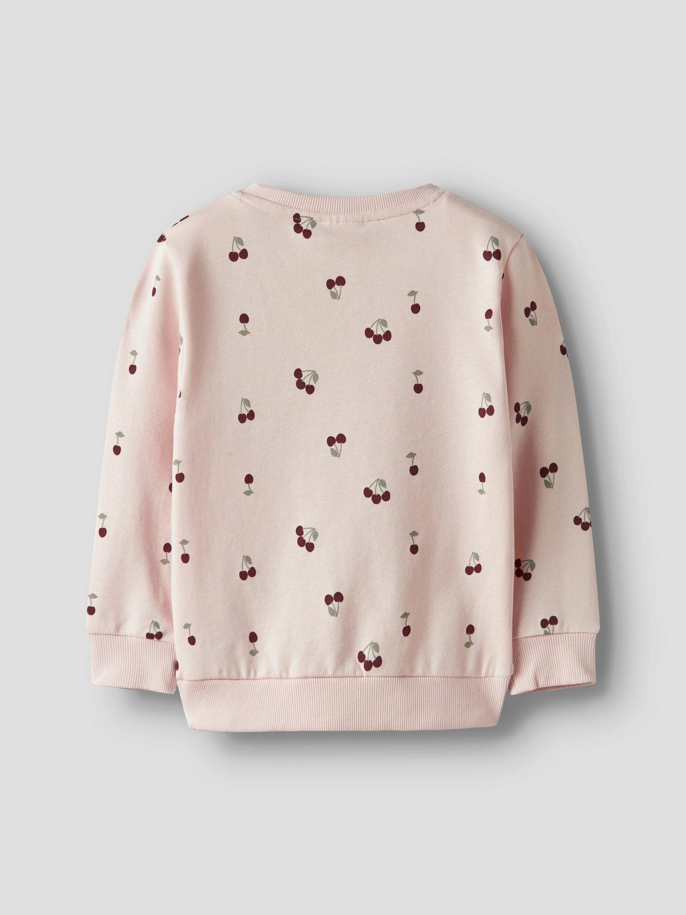Image 4 of 5 of Name It Girls Cherry Print Co-ord Sweat - Pink