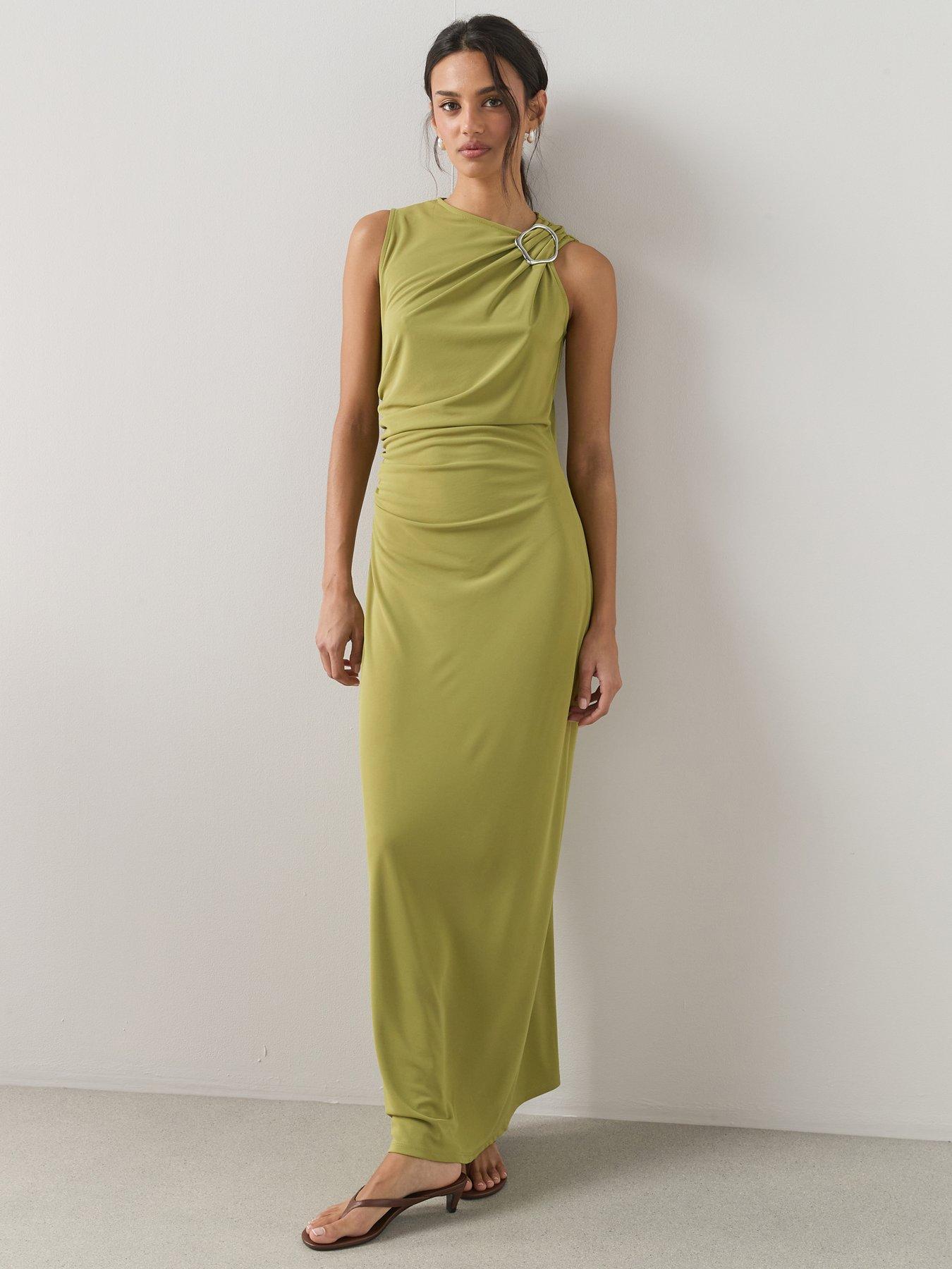 The Very Collection Trim Detail Ruched Hem Maxi Dress