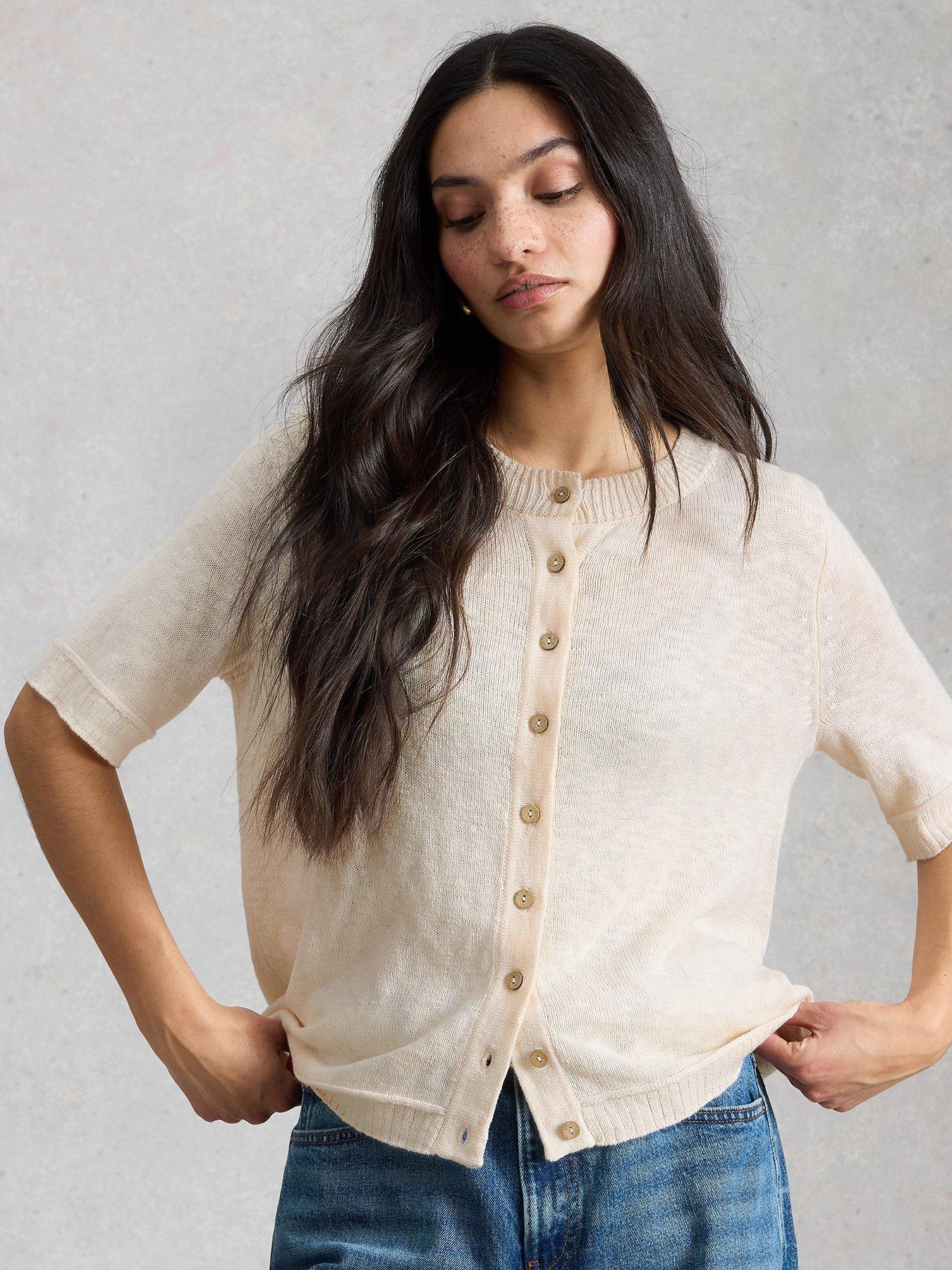 Image 1 of 6 of White Stuff Betsy Cardigan - Ivory