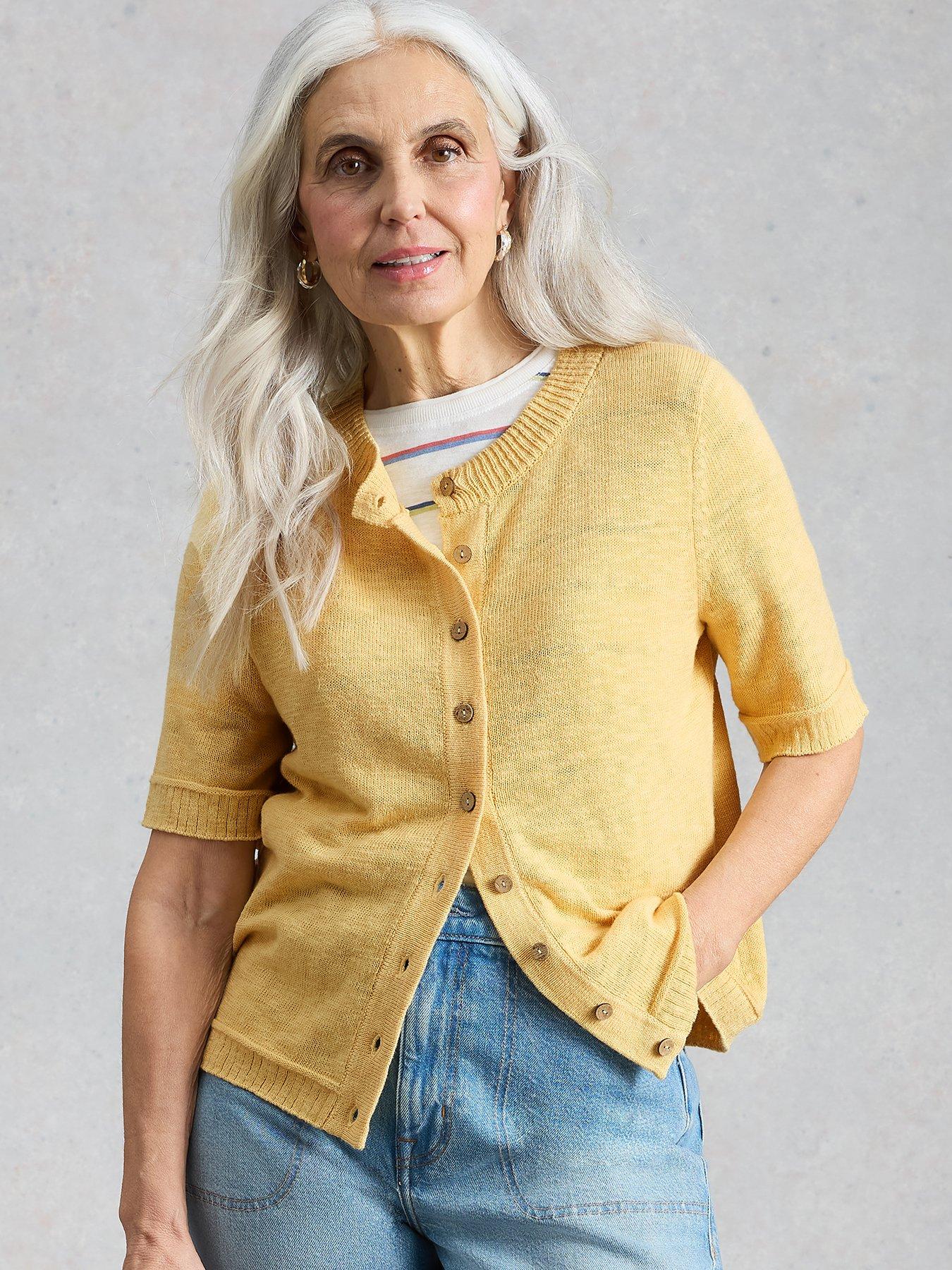 Image 1 of 6 of White Stuff Betsy Cardigan - Yellow
