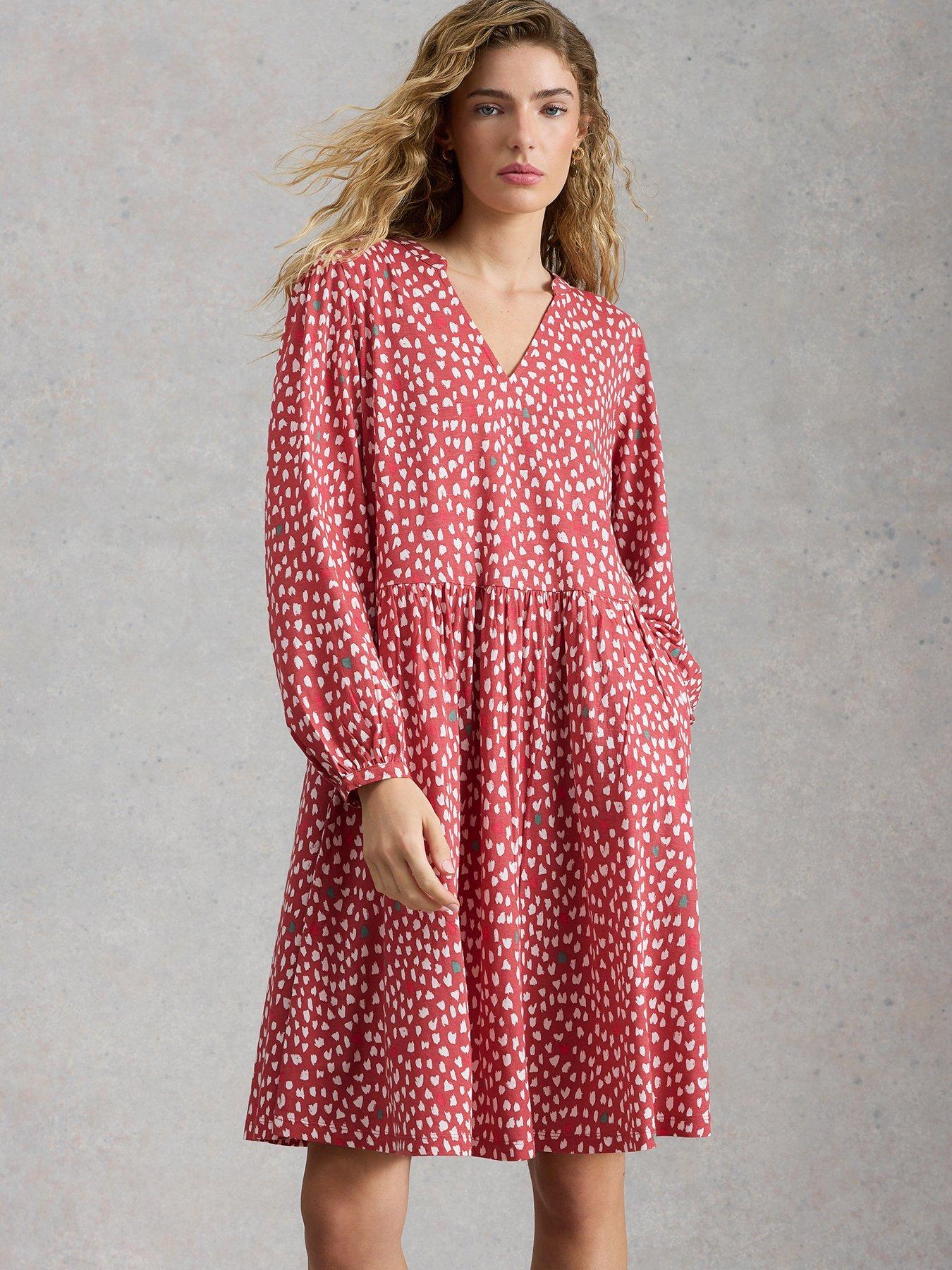 White Stuff Lola Jersey Dress - Pink