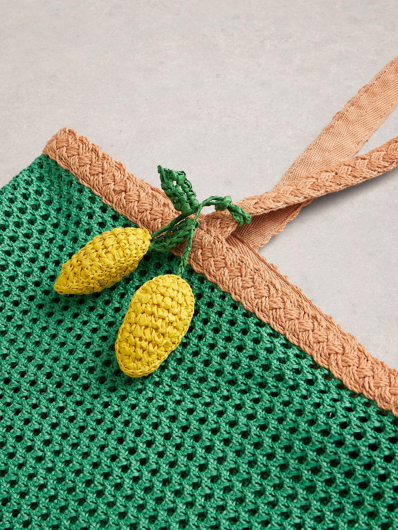 Image 4 of 4 of White Stuff Lyla Woven Tote Bag - Green