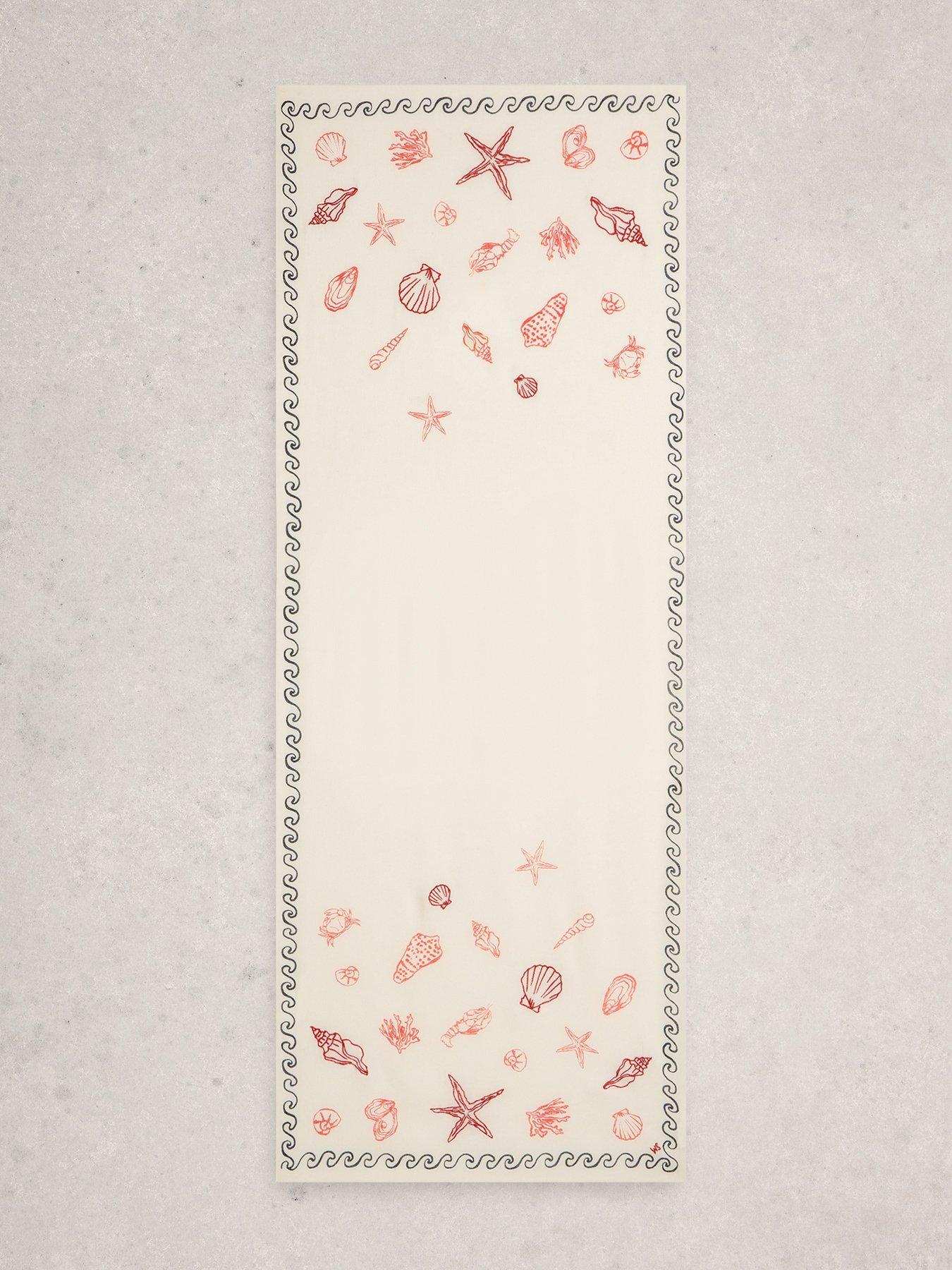 Image 2 of 3 of White Stuff Embroidered Shell Scarf - Beige