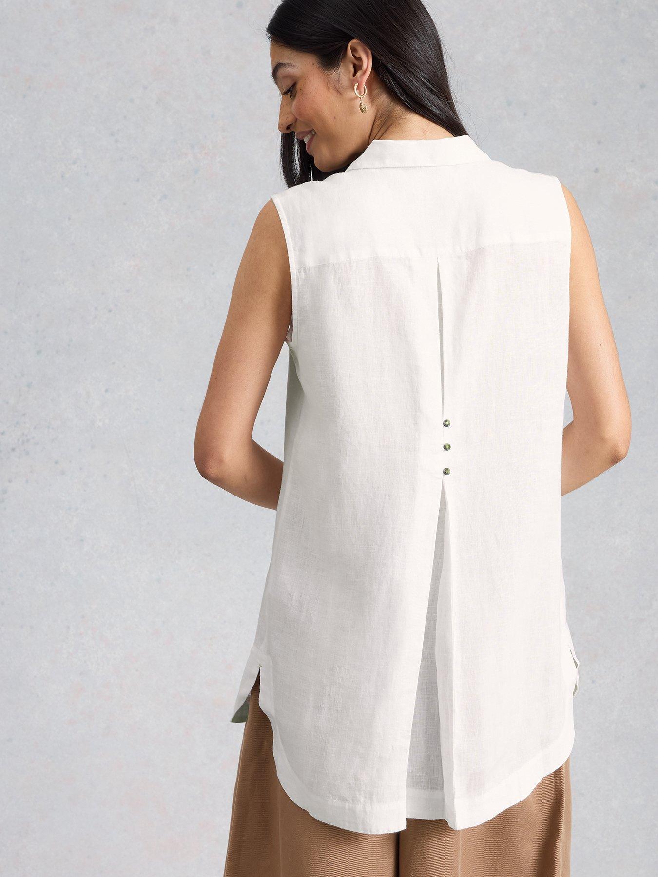 Image 2 of 6 of White Stuff Bianca Sleeveless Linen Tunic