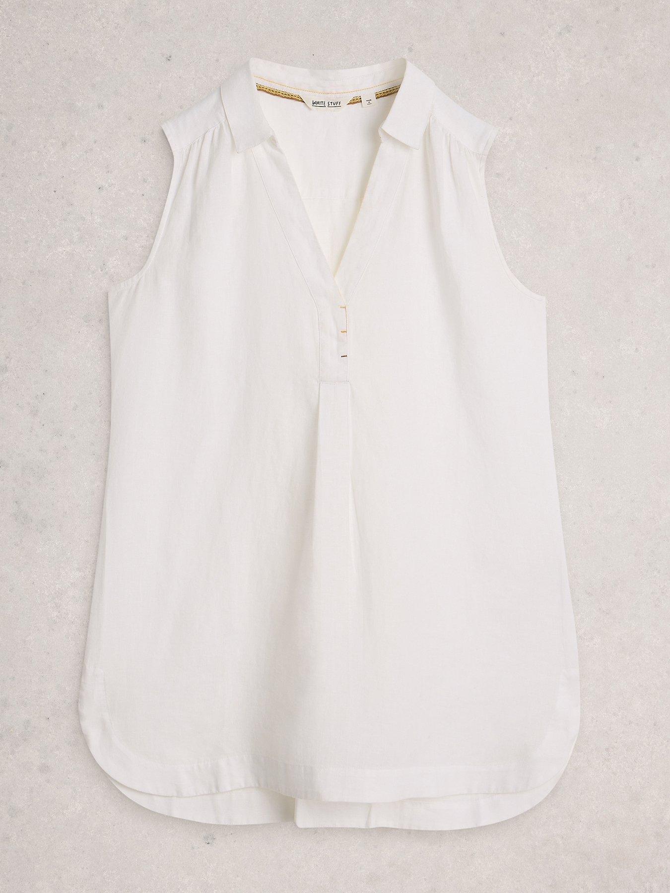 Image 5 of 6 of White Stuff Bianca Sleeveless Linen Tunic