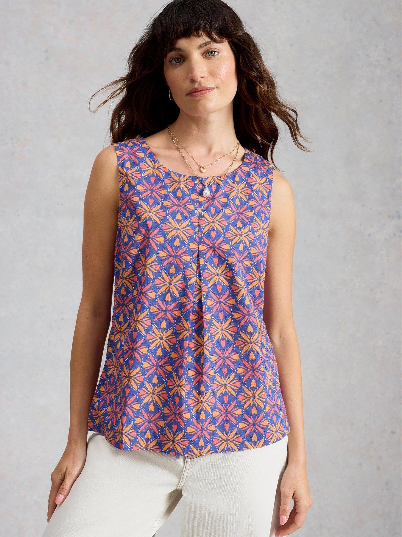 White Stuff Paradise Organic Cotton Vest - Multi