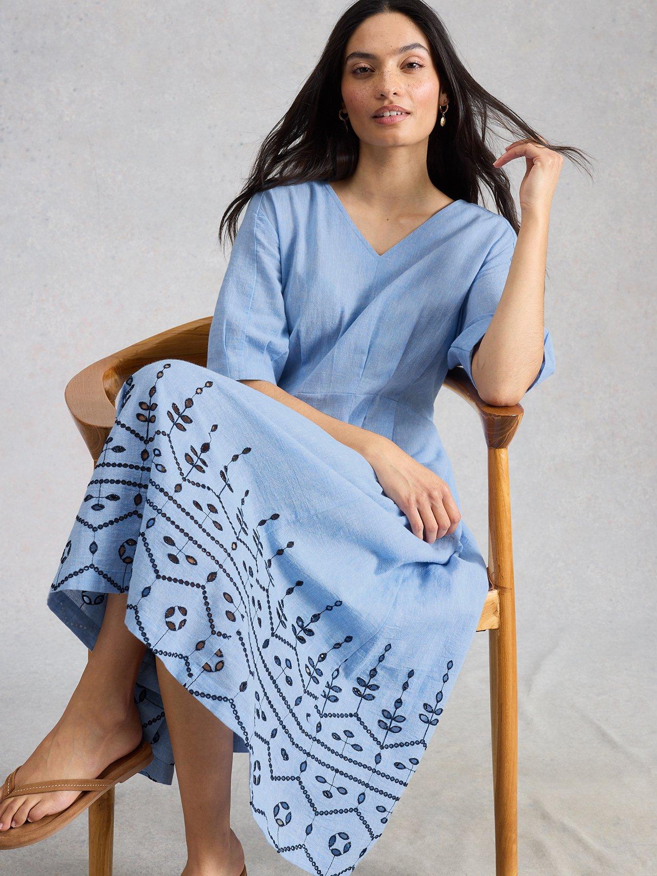 Image 3 of 6 of White Stuff Kate Broderie Midi Dress