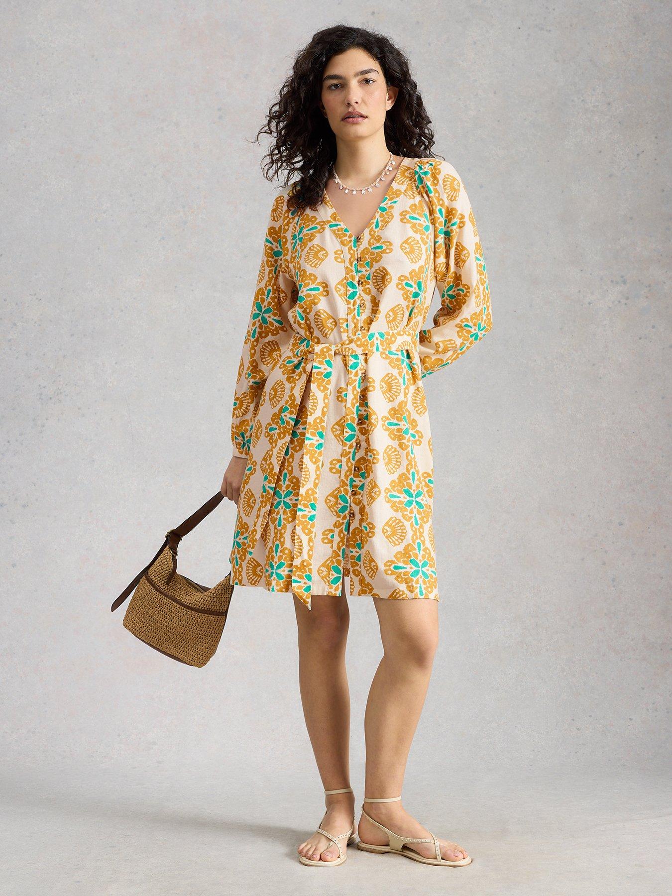 Image 3 of 6 of White Stuff Petra Linen Blend Dress