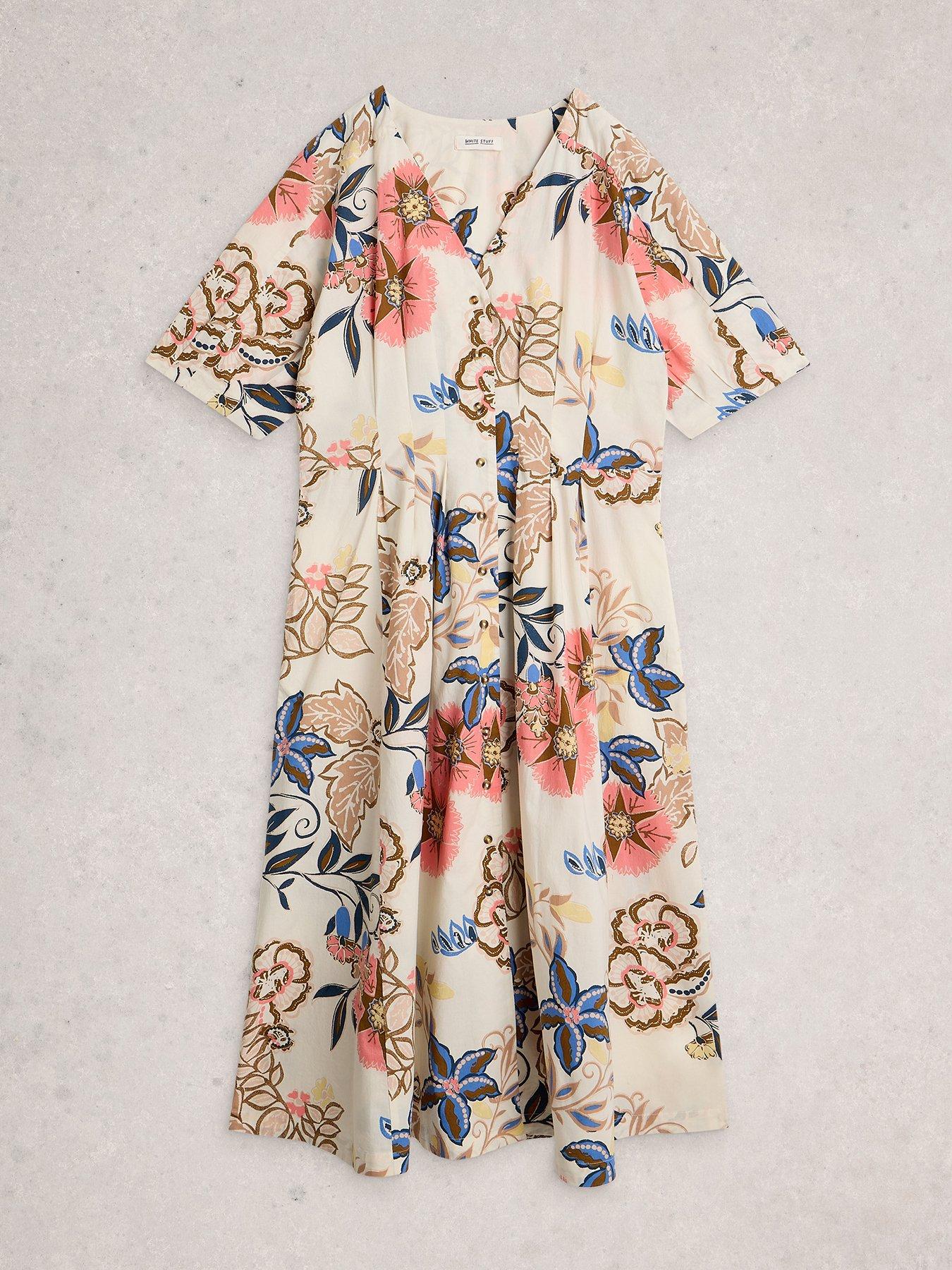 Image 5 of 6 of White Stuff Kate Button Through Midi Dress