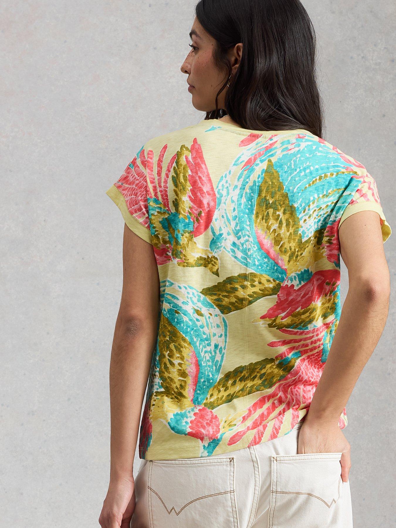 Image 2 of 6 of White Stuff Nelly Notch Neck Tee - Green