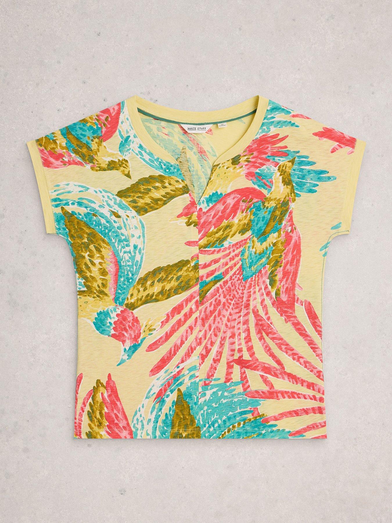 Image 5 of 6 of White Stuff Nelly Notch Neck Tee - Green