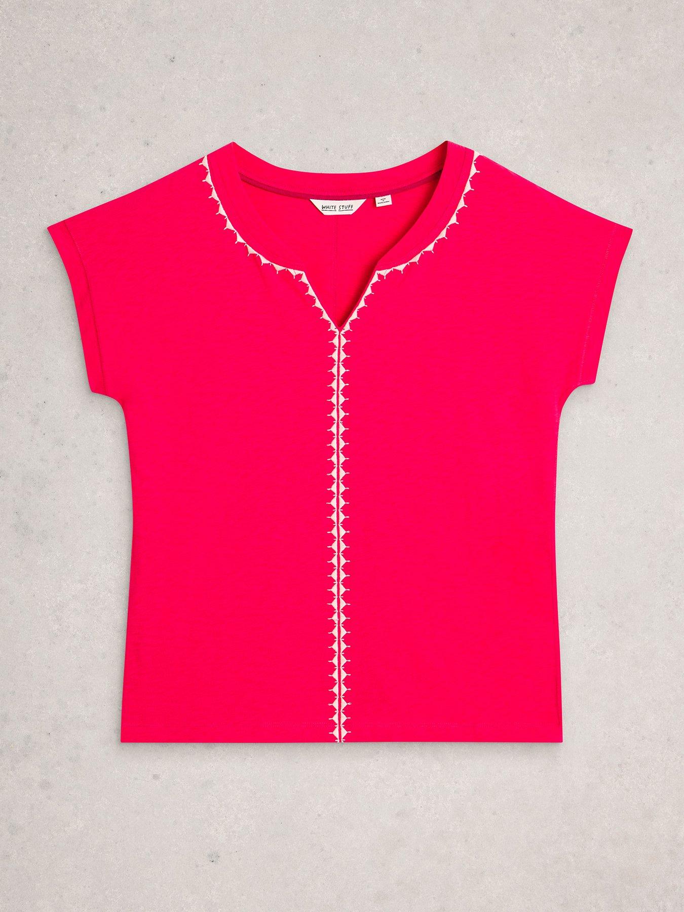 Image 5 of 6 of White Stuff Nelly Plain Embroidered Tee