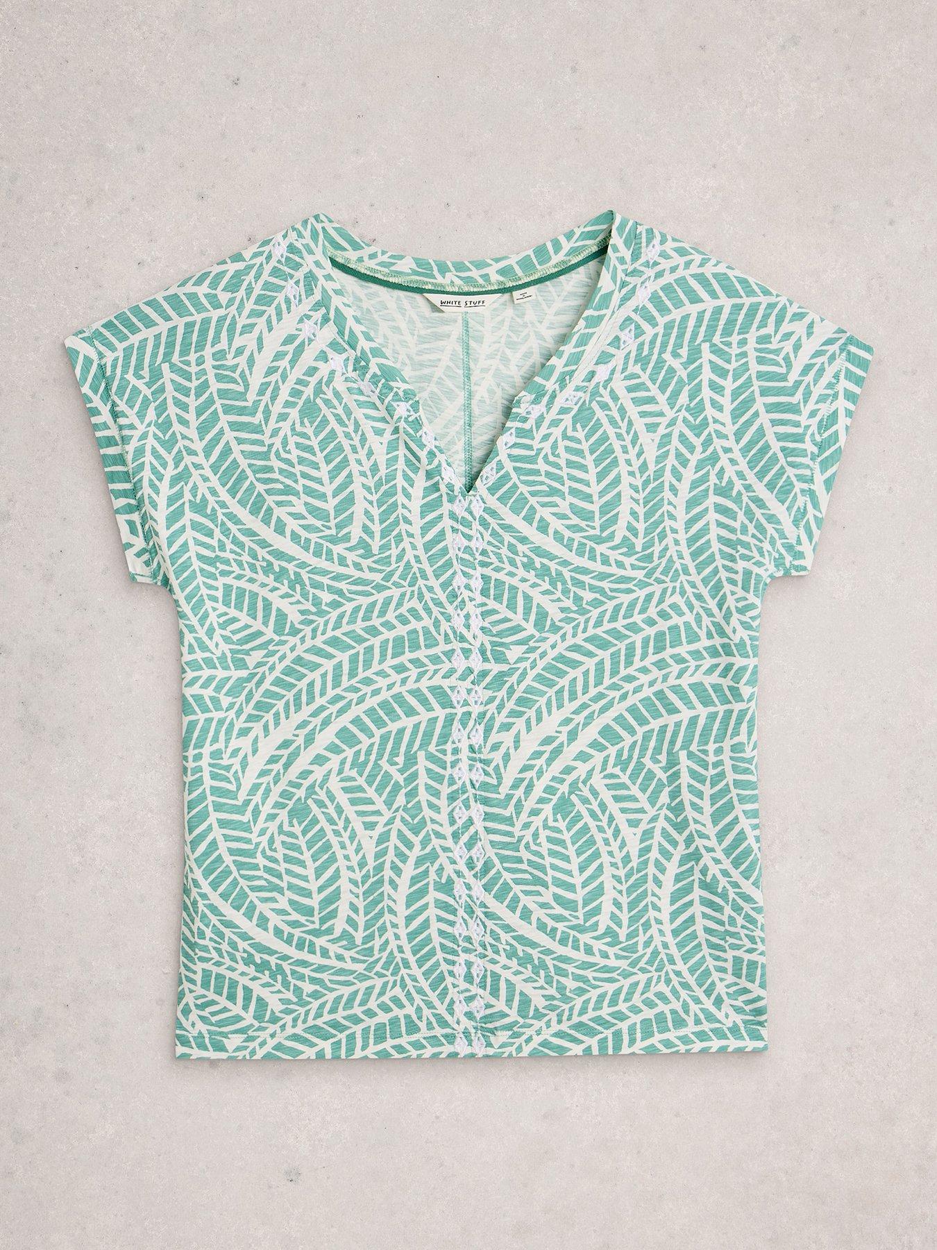 Image 5 of 6 of White Stuff Nelly Print Embroidered Tee