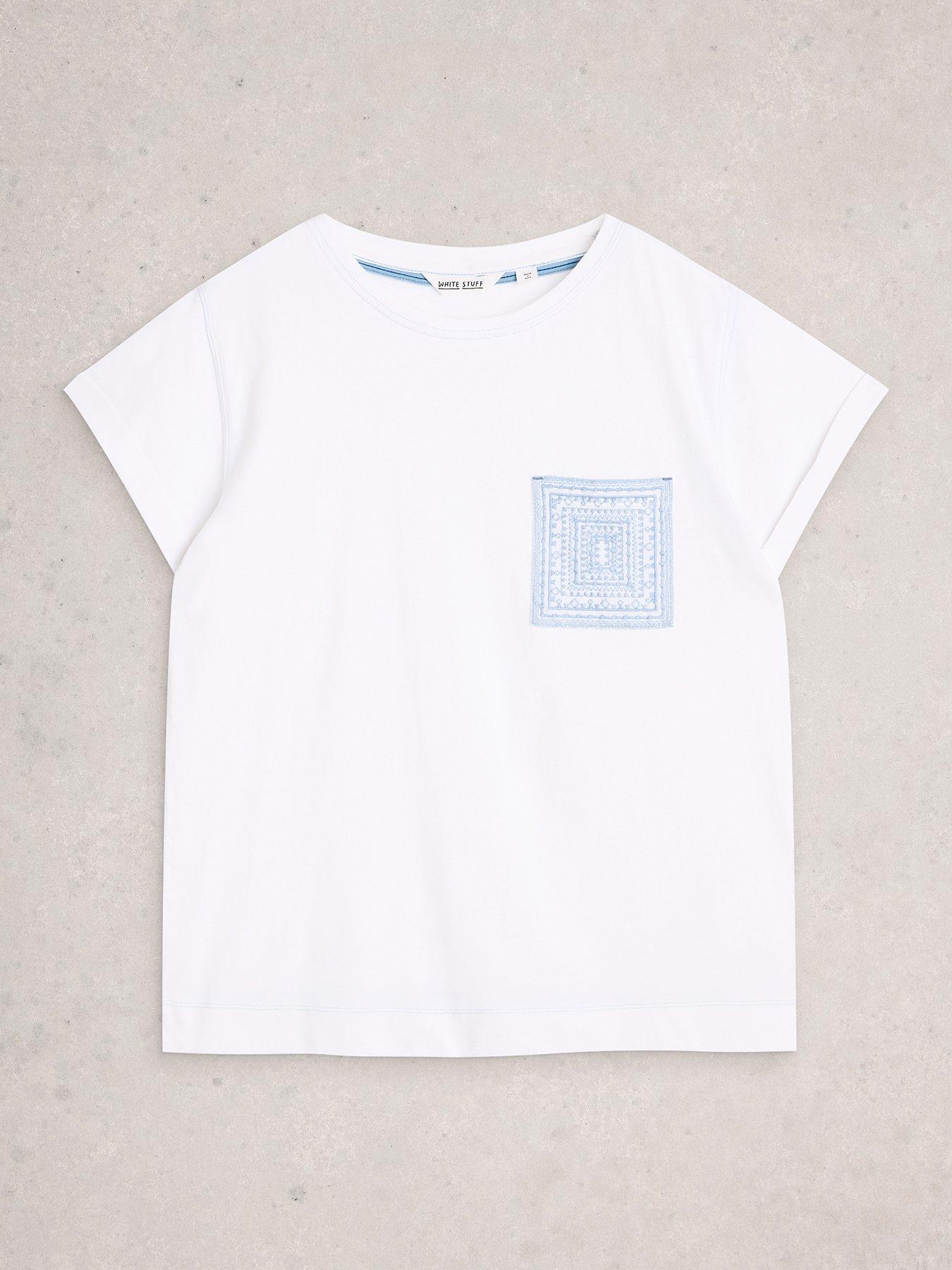 Image 5 of 6 of White Stuff Gina Embroidered Pocket Tee