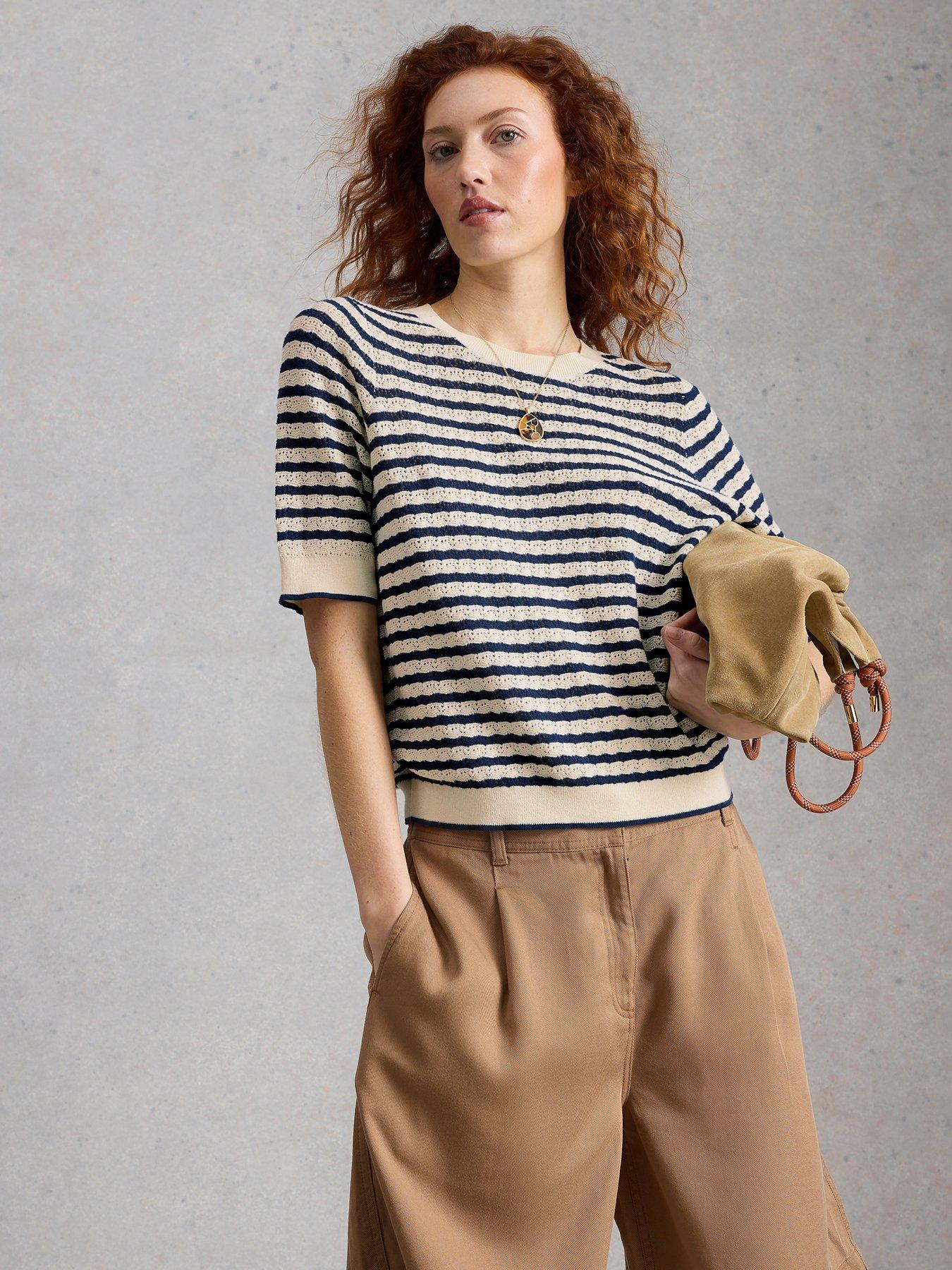 White Stuff Holly Pointelle Top - Ivory